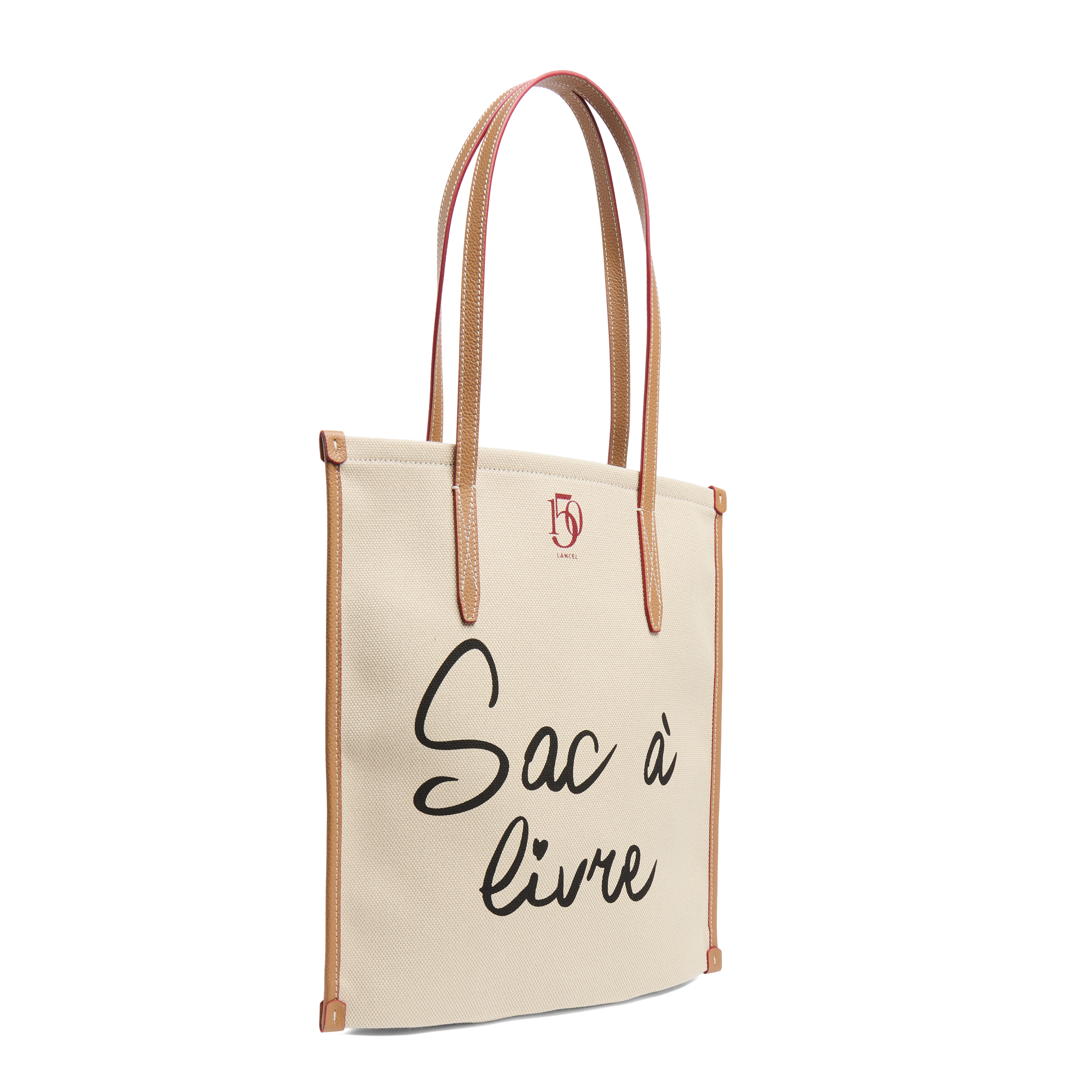 Shopper bag capsule 150 jaar in canvas en rundleer LANCEL Veelkleurig