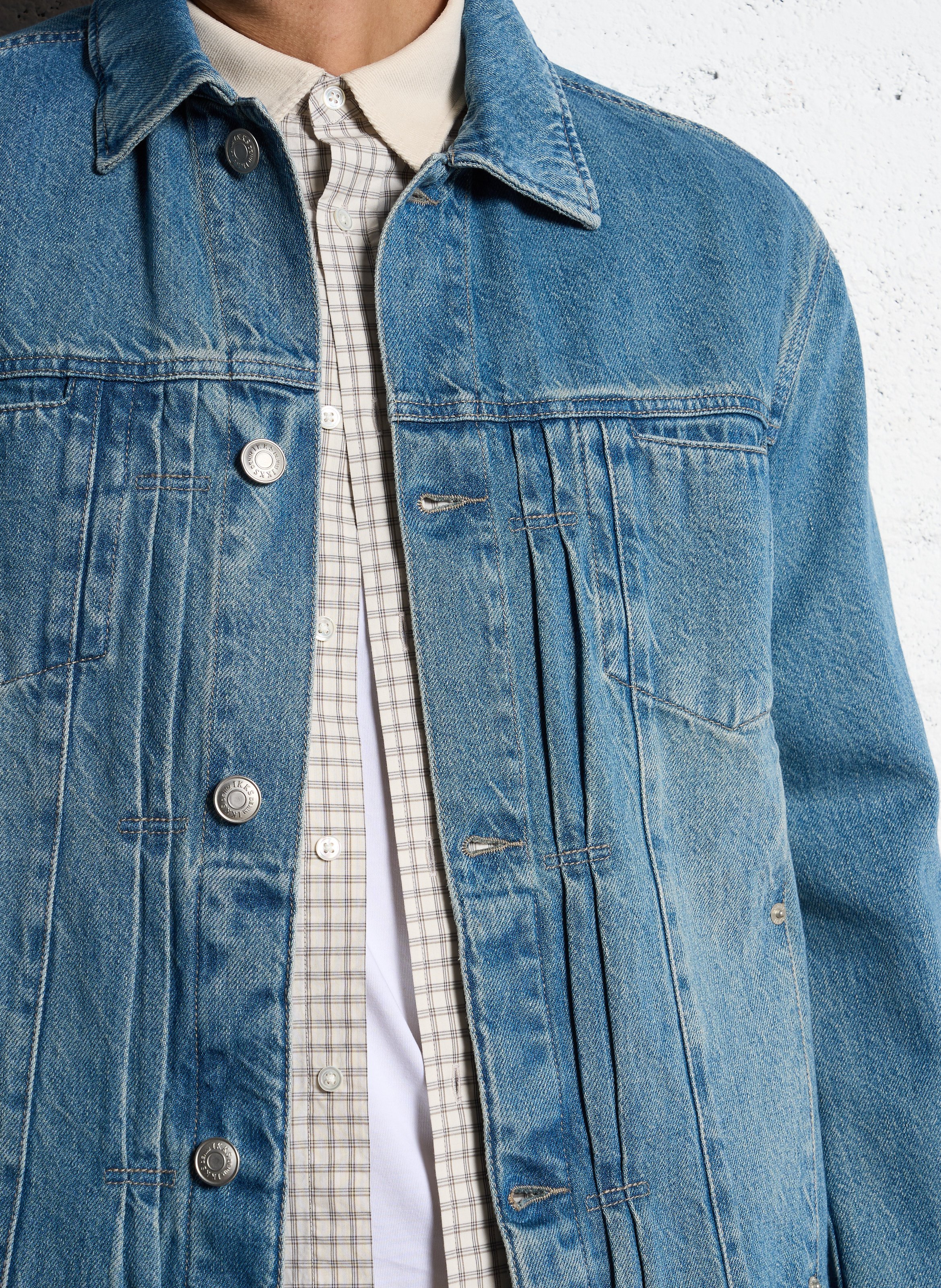 Veste en jean droite boutonnée IKKS Bleu