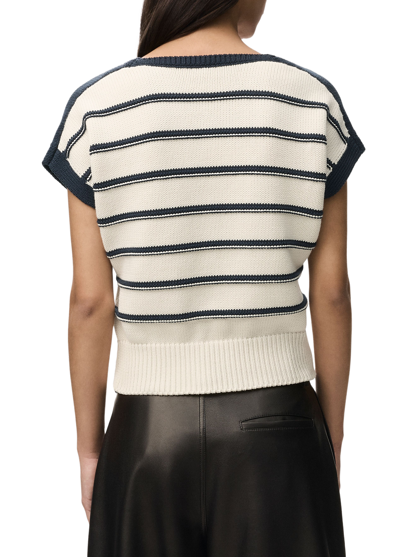 Pull sans manches en coton et laine LOEWE Blanc