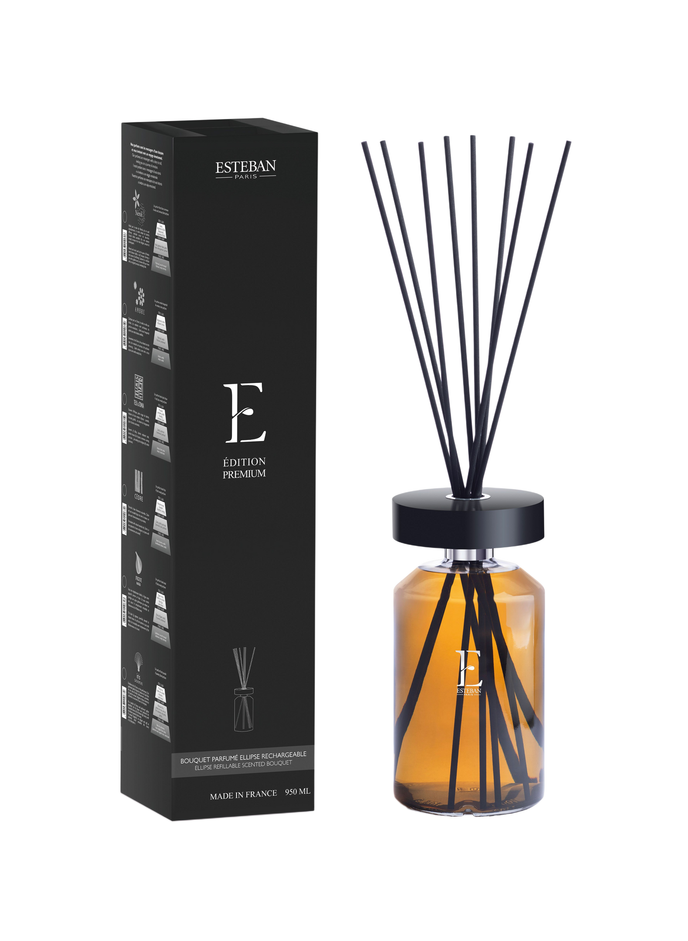 Refillable Ellipse Scented Bouquet Amber 950ml ESTEBAN Yellow