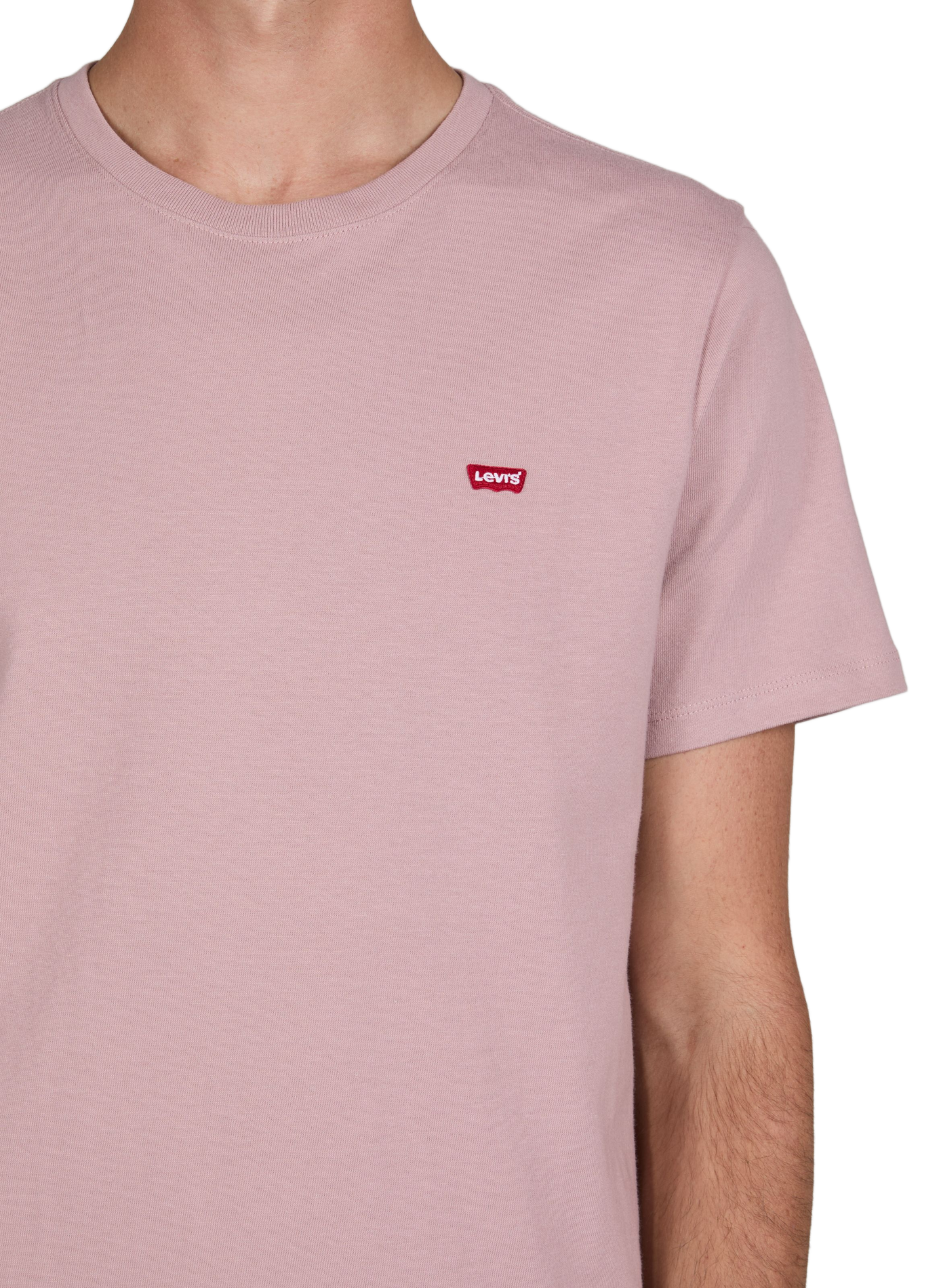 Gerader Baumwoll-T-Shirt LEVI'S Rosa