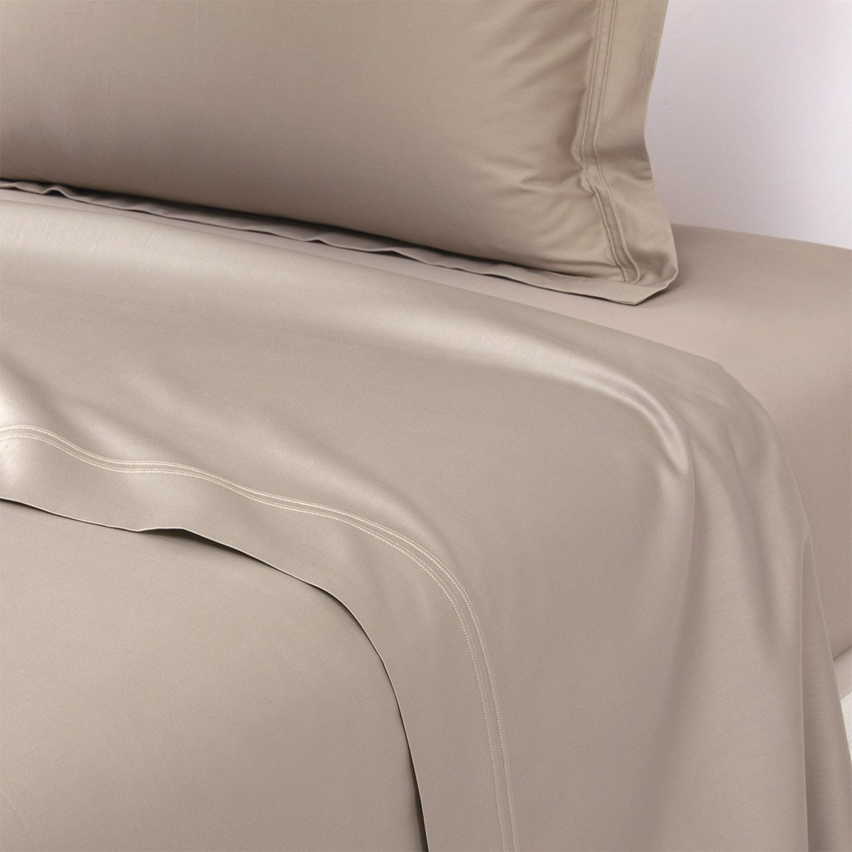 Housse de couette en satin, triomphe YVES DELORME Gris