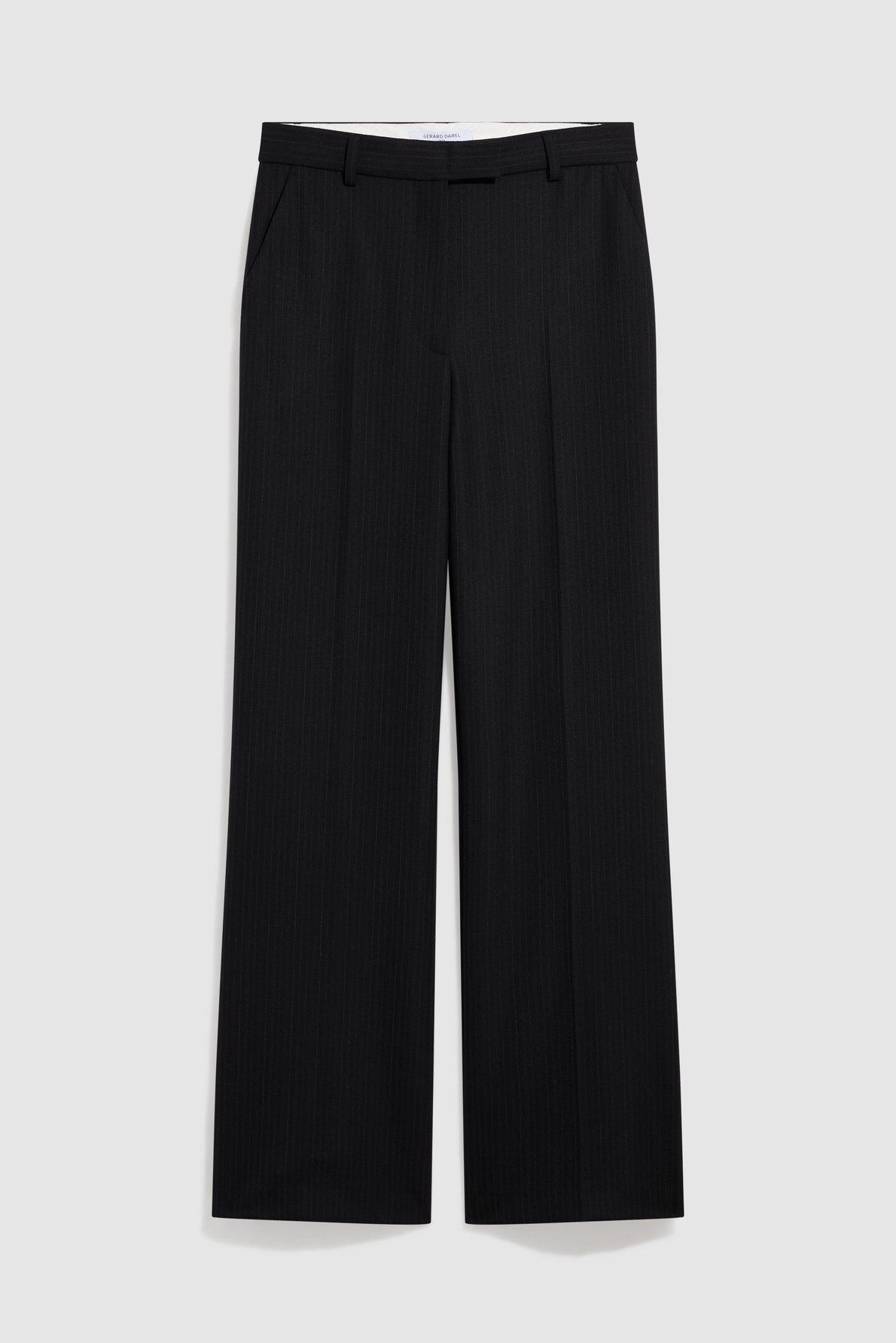 Pantalon large de tailleur à fines rayures - mimi GERARD DAREL Noir