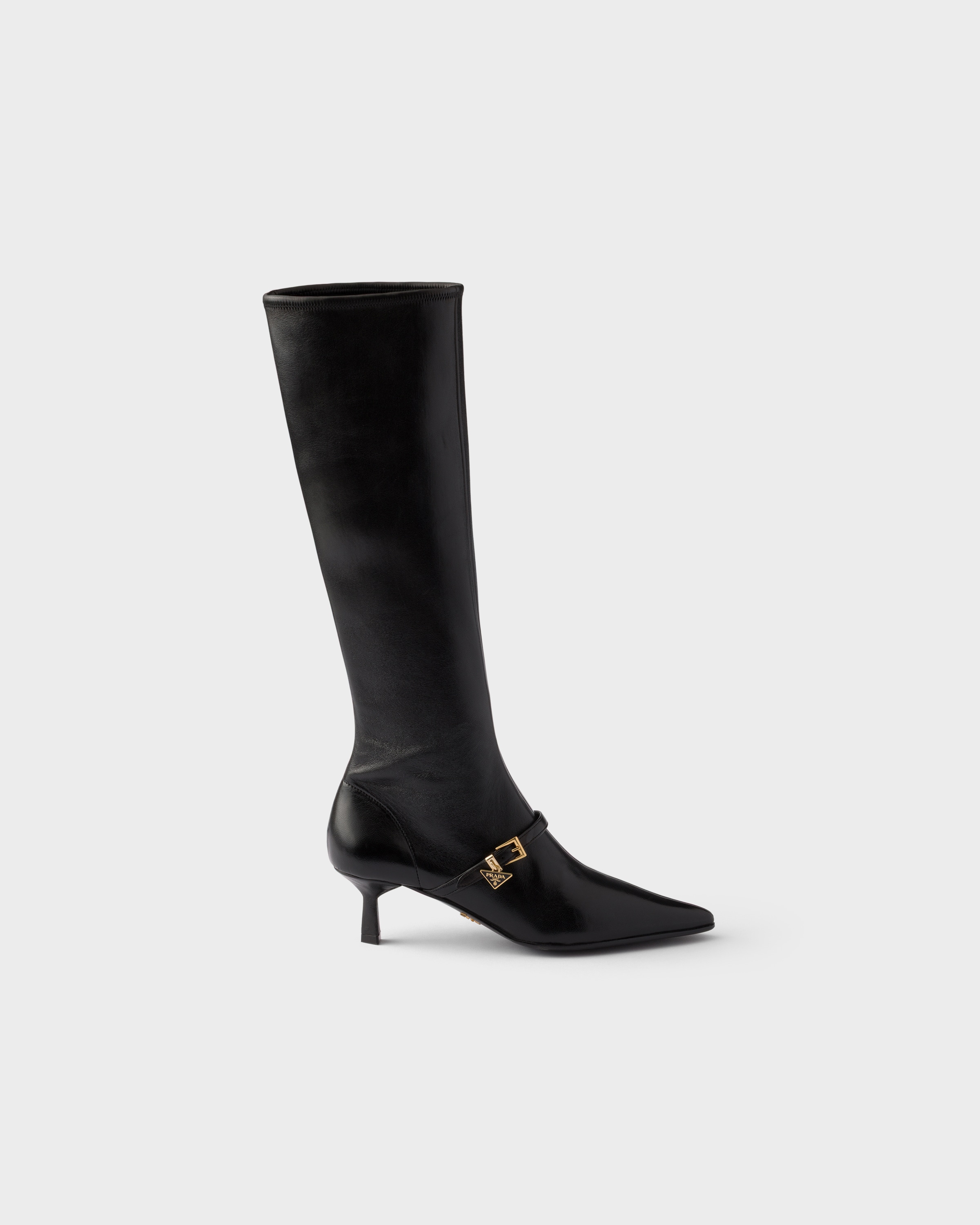 Bottes en cuir nappa stretch PRADA Noir