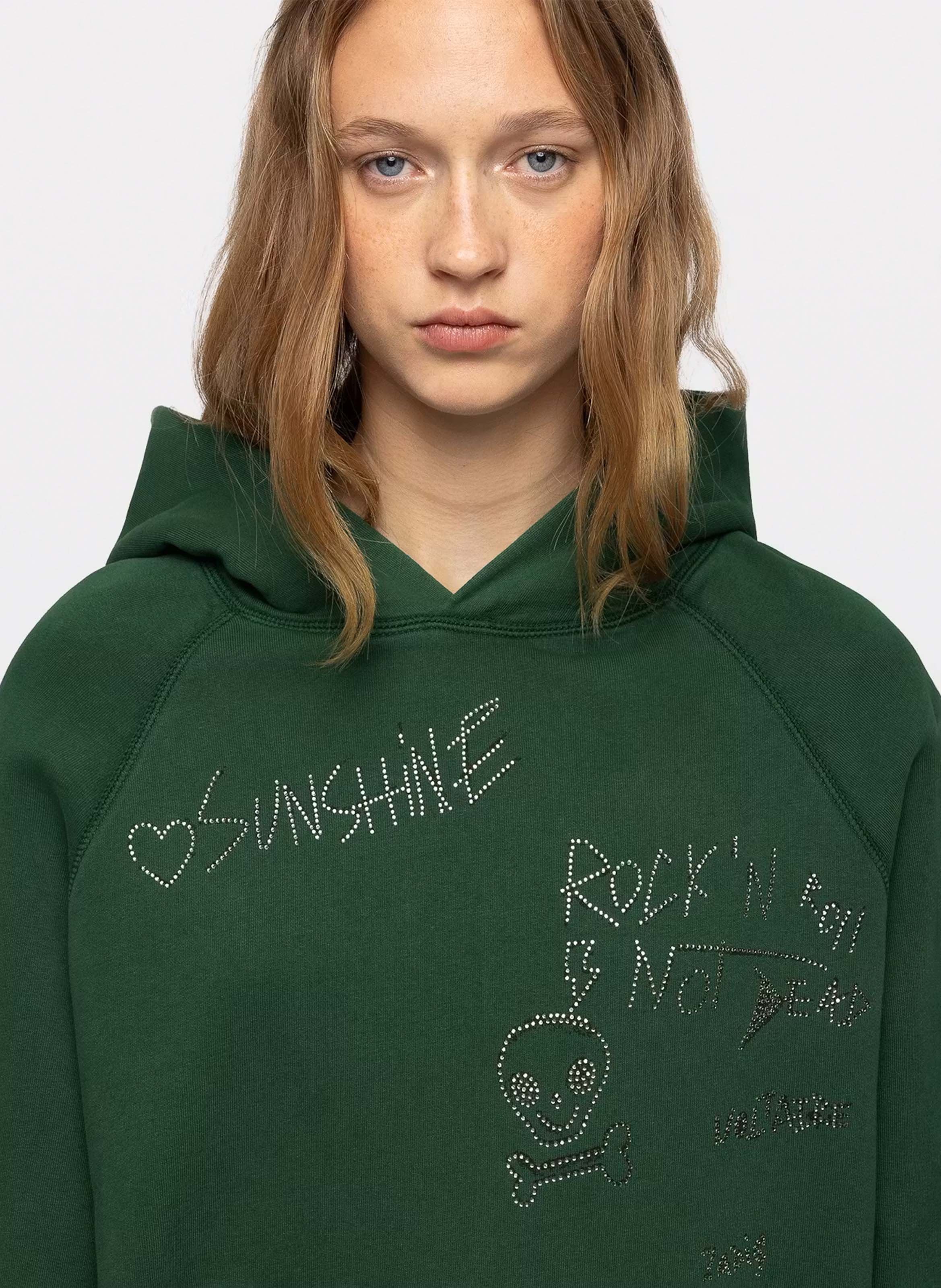 Sweat droit en coton georgy ZADIG&VOLTAIRE Vert