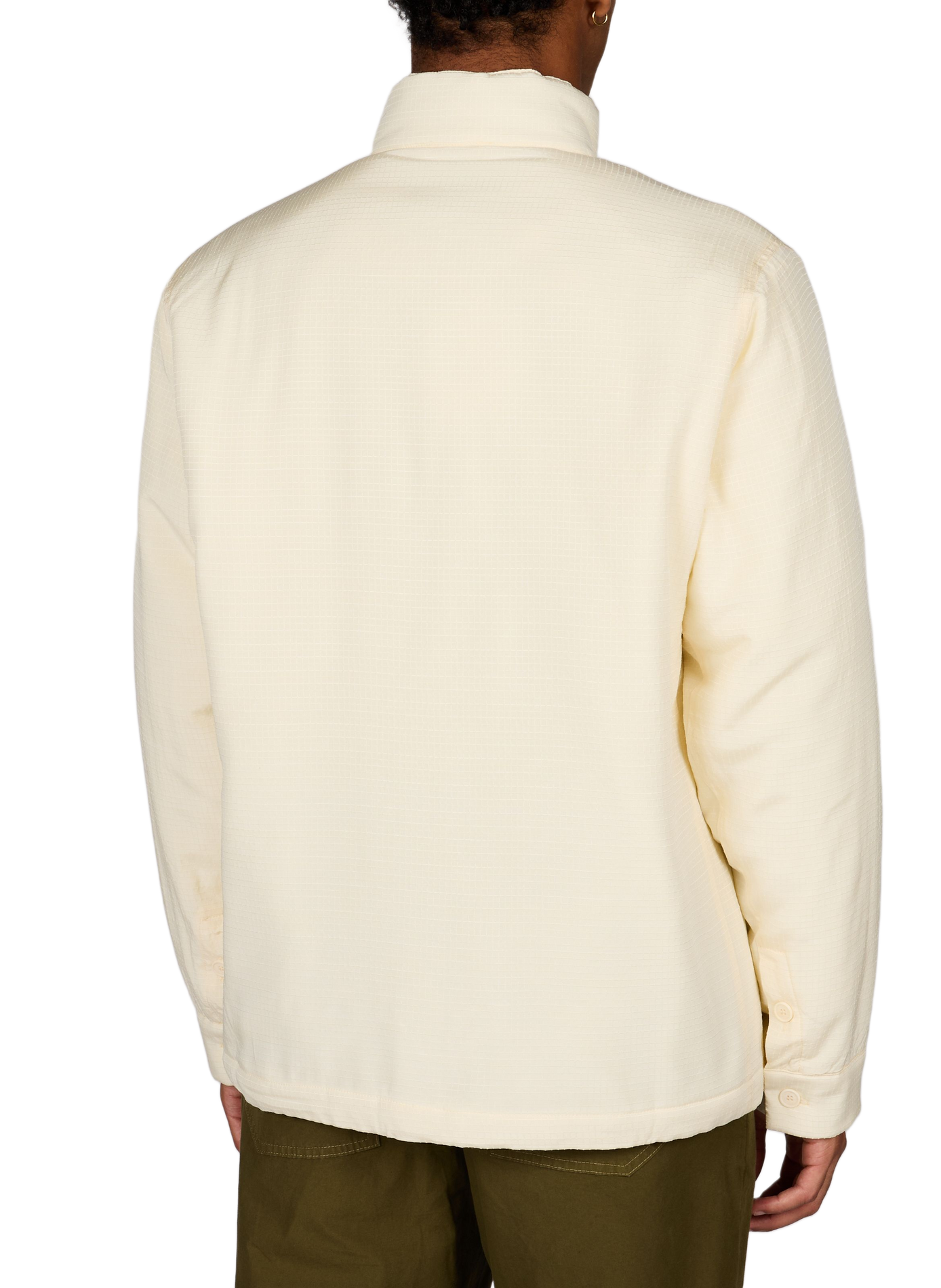 Oversized textured high neck jacket RANRA White