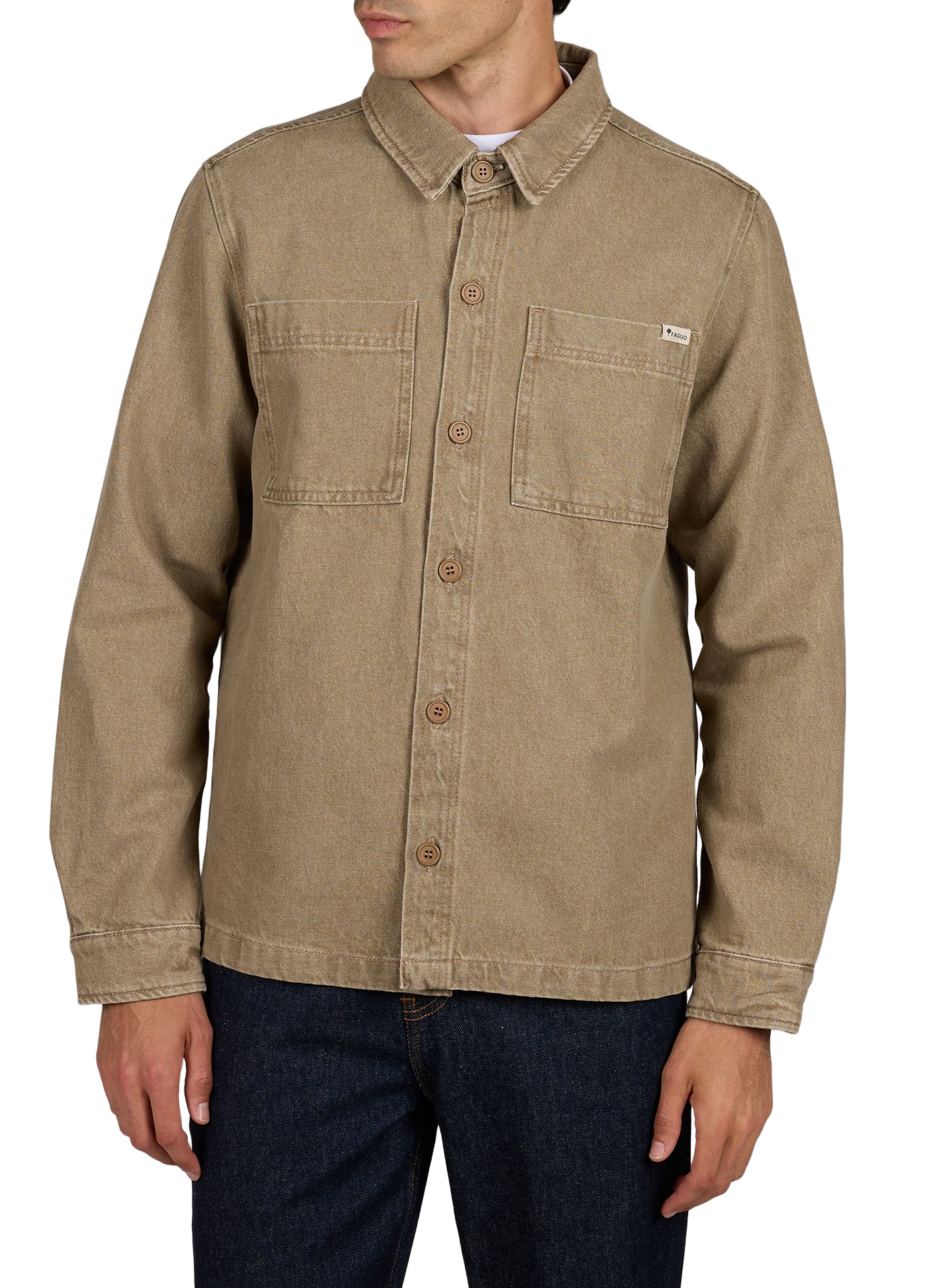 Baumwollhemd FAGUO Beige