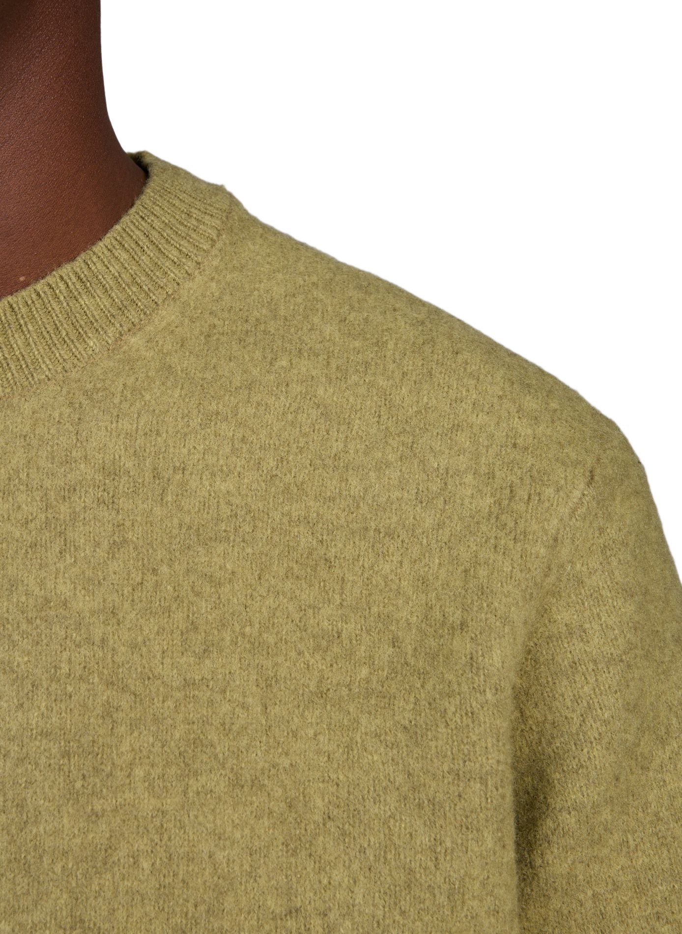Rundhalsausschnitt-Pullover aus Merinowolle ANNARR Grun