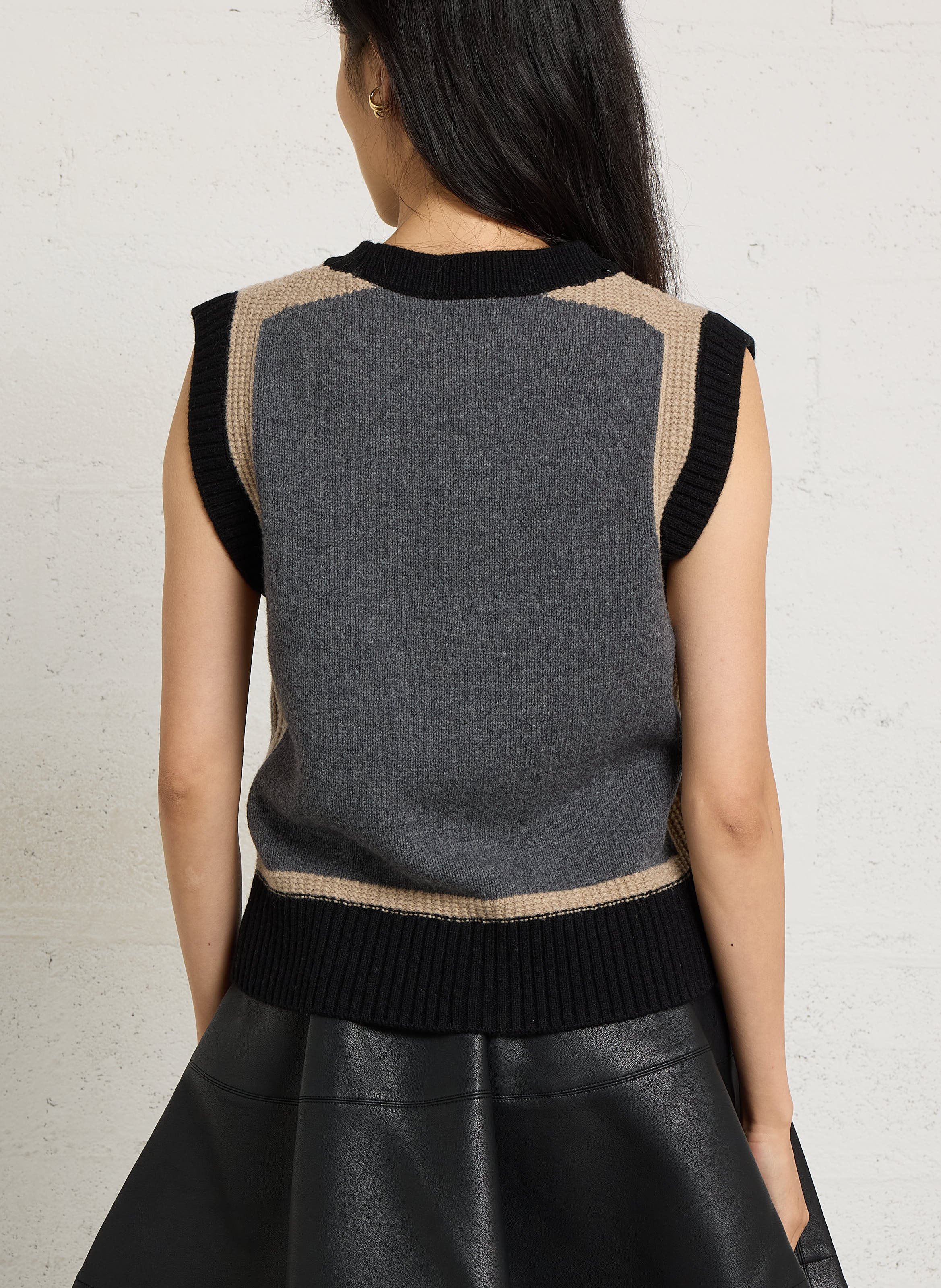 Pull droit en laine anouk MAISON 123 Gris