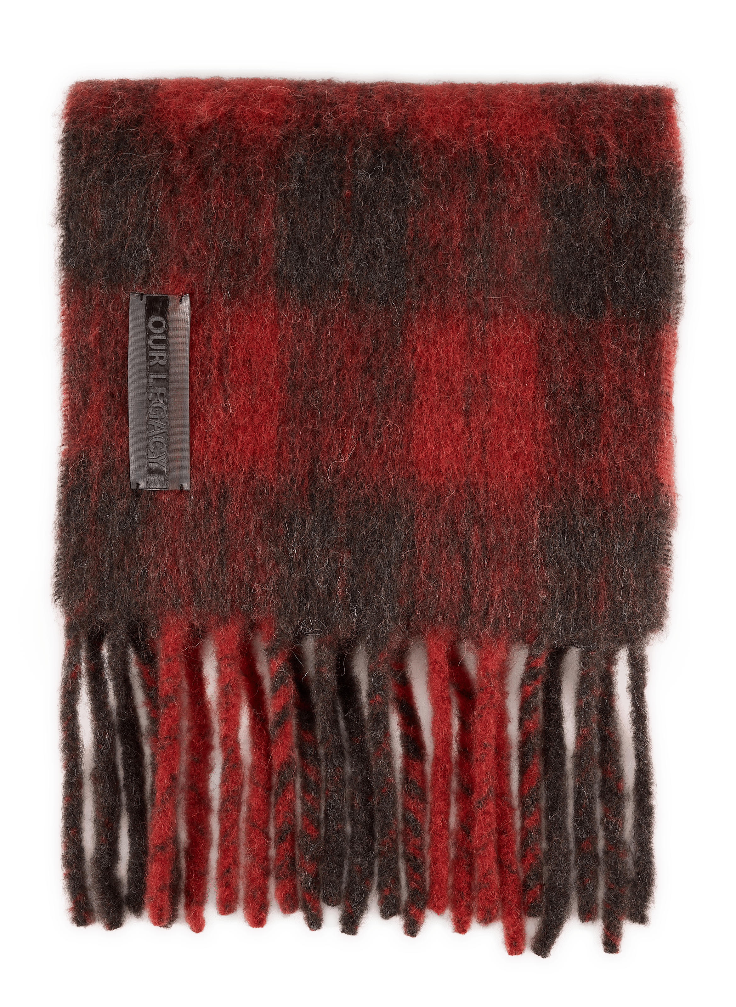Printed wool blend scarf OUR LEGACY Red