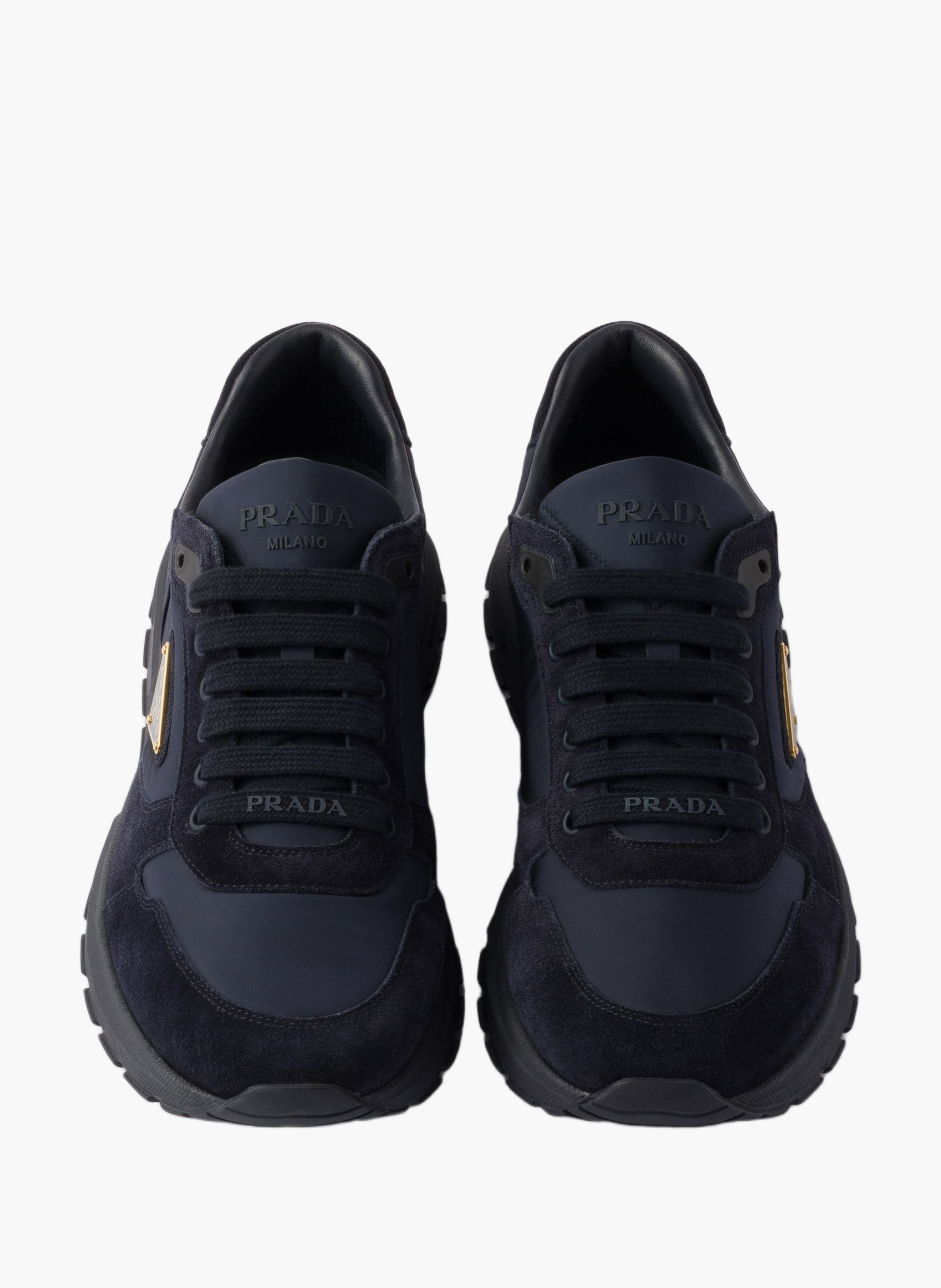 Sneakers prax 2.0 en re-nylon et veau velours PRADA Bleu