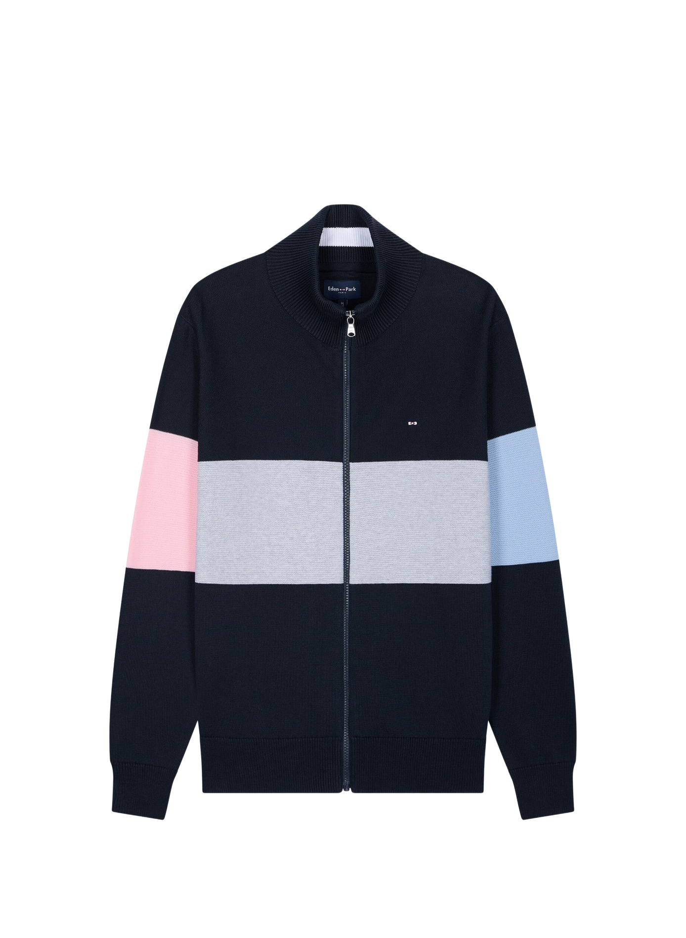 Cardigan à rayures emblématiques en coton EDEN PARK Blau