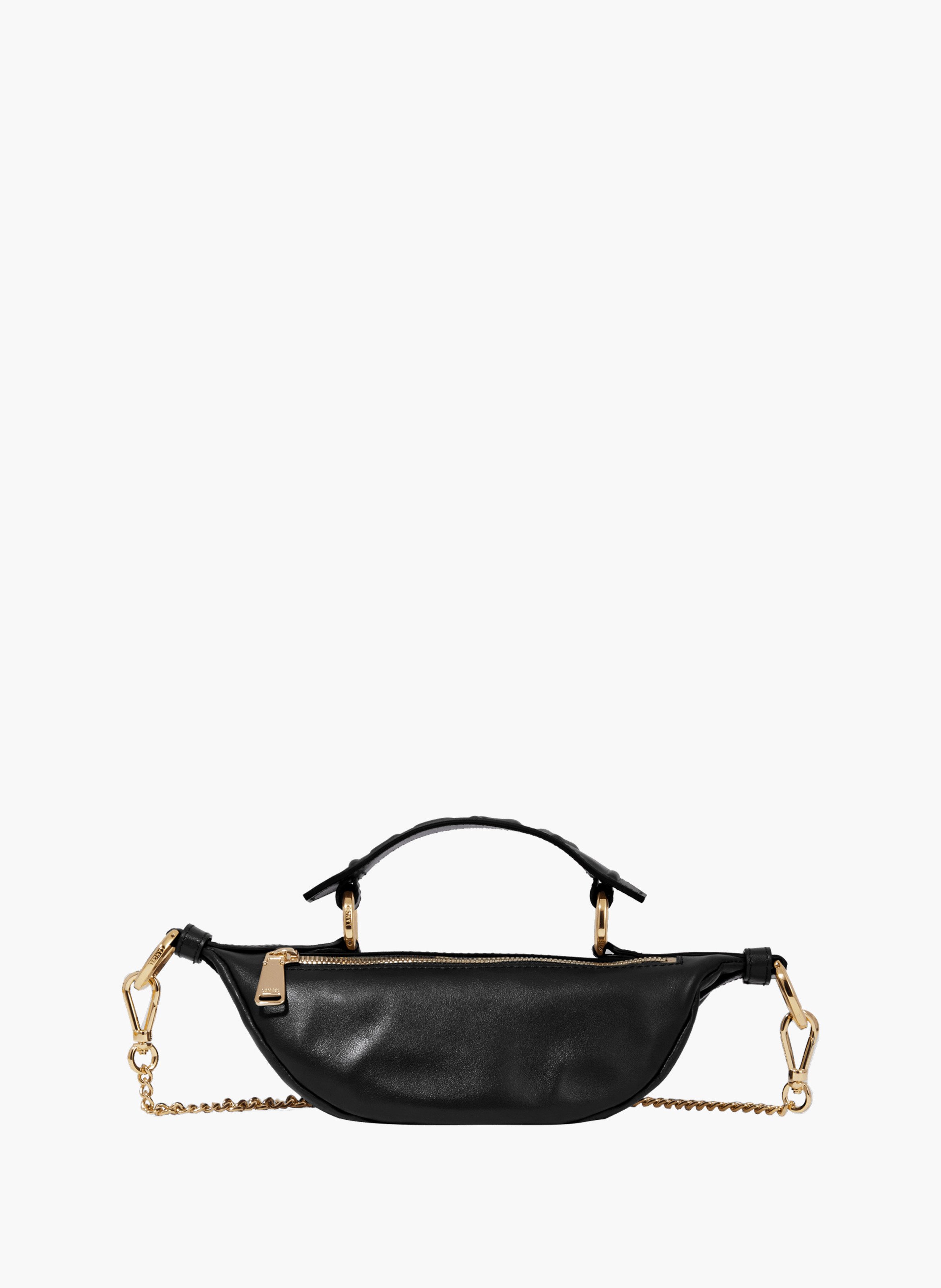 Kleine crossbodytas "Origami" van Lancel in leer. LANCEL Zwart