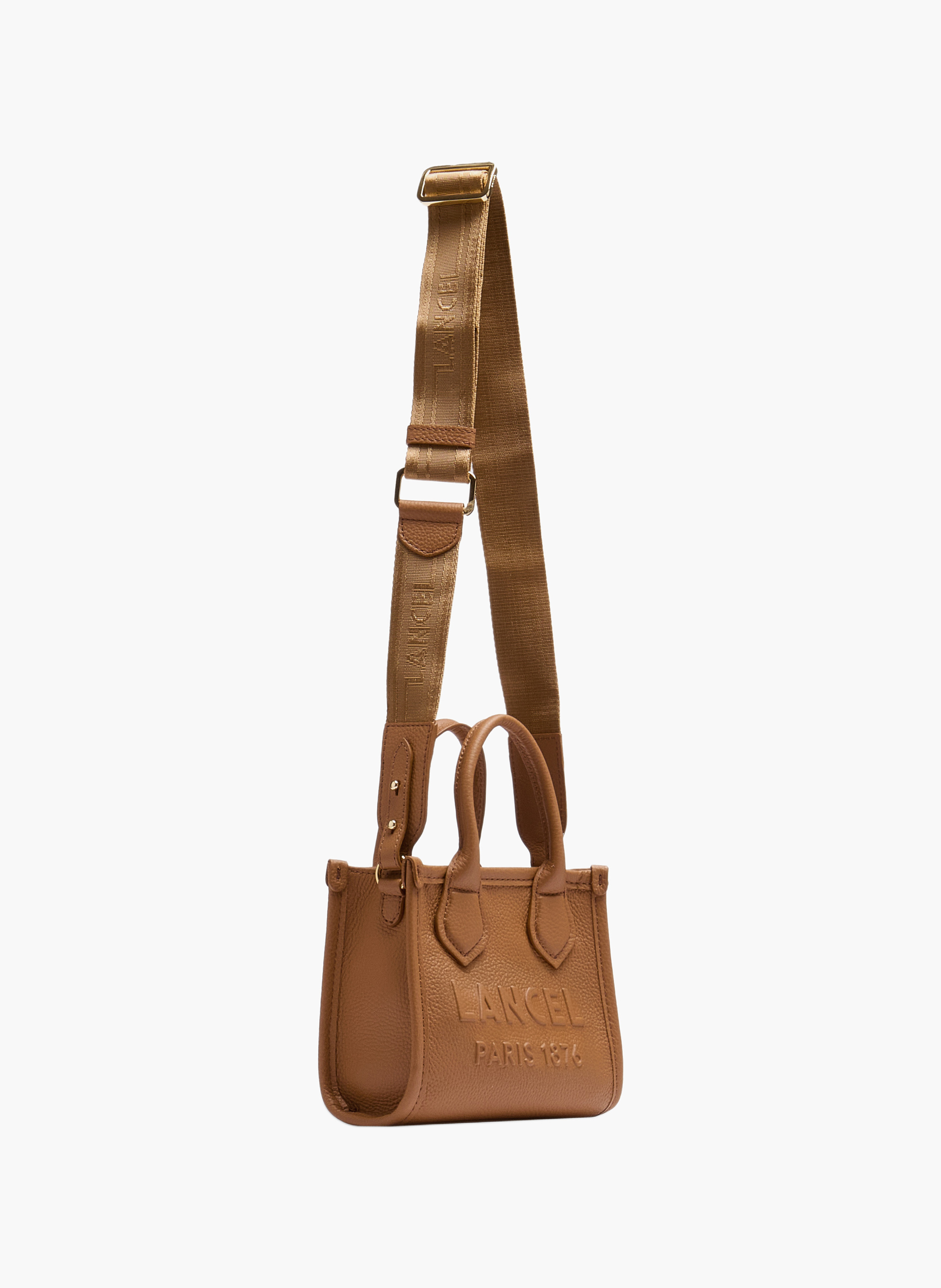 Mini sac cabas zippé double porté jour de lancel en cuir LANCEL Marron