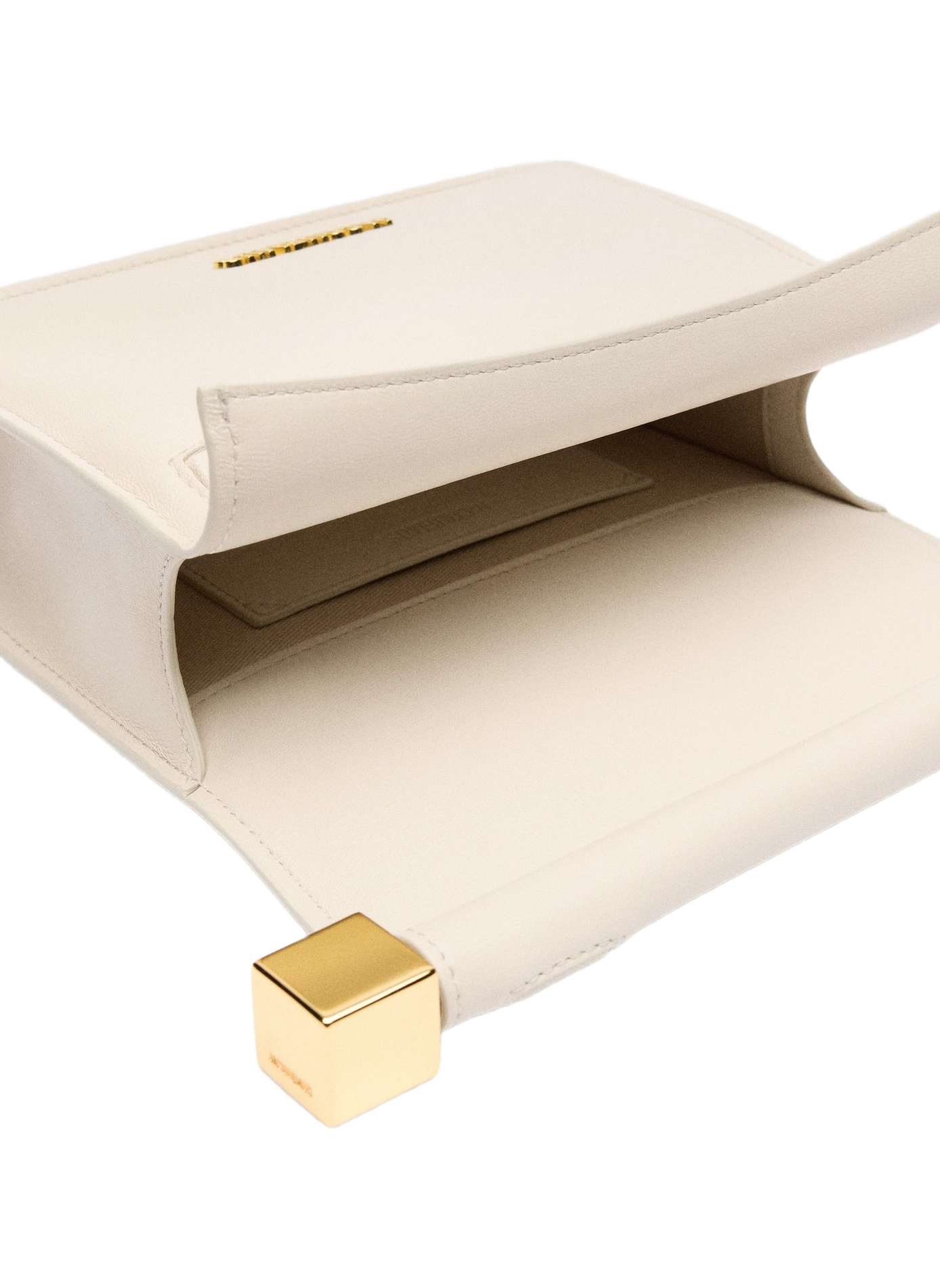 La petite pochette Rond Carré de piel de cordero JACQUEMUS Blanco