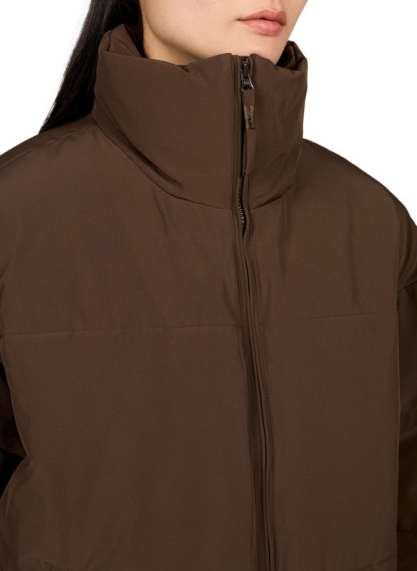 Oversize-Daunenjacke Refron mit Stehkragen MSCH Braun