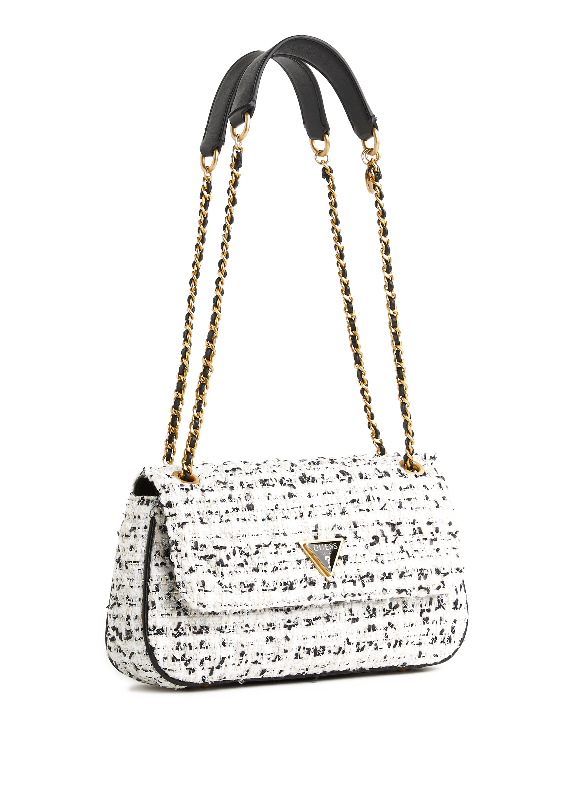 Sac à bandoulière aspect tweed