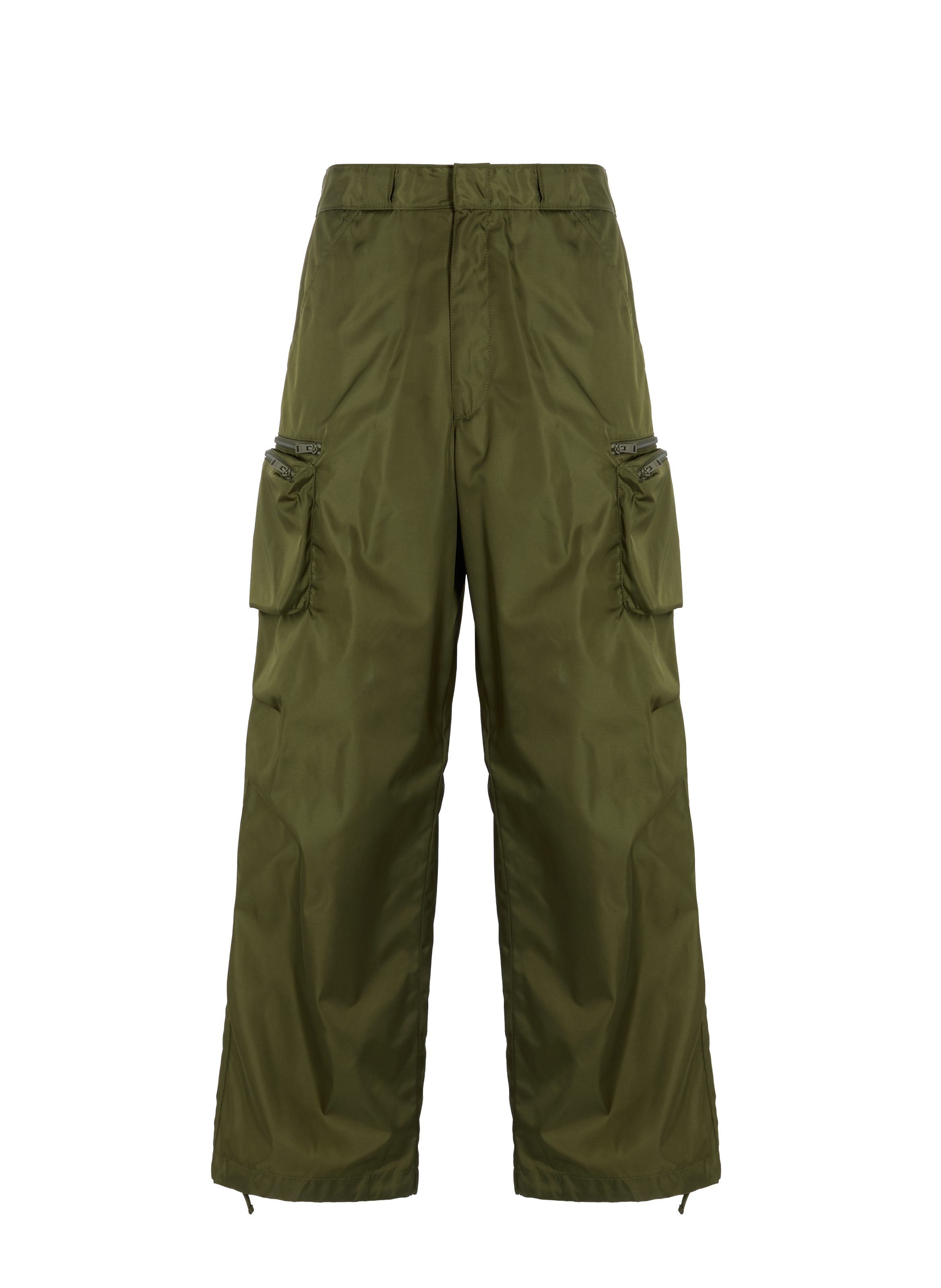 Nylon cargo pants PRADA Green