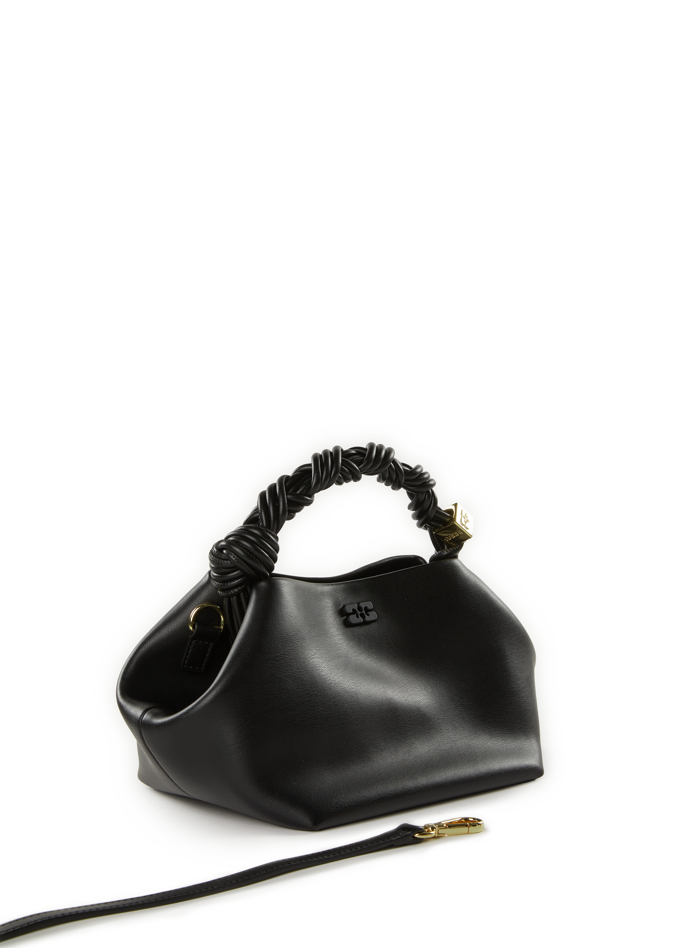 Cleo leather handbag GANNI Black