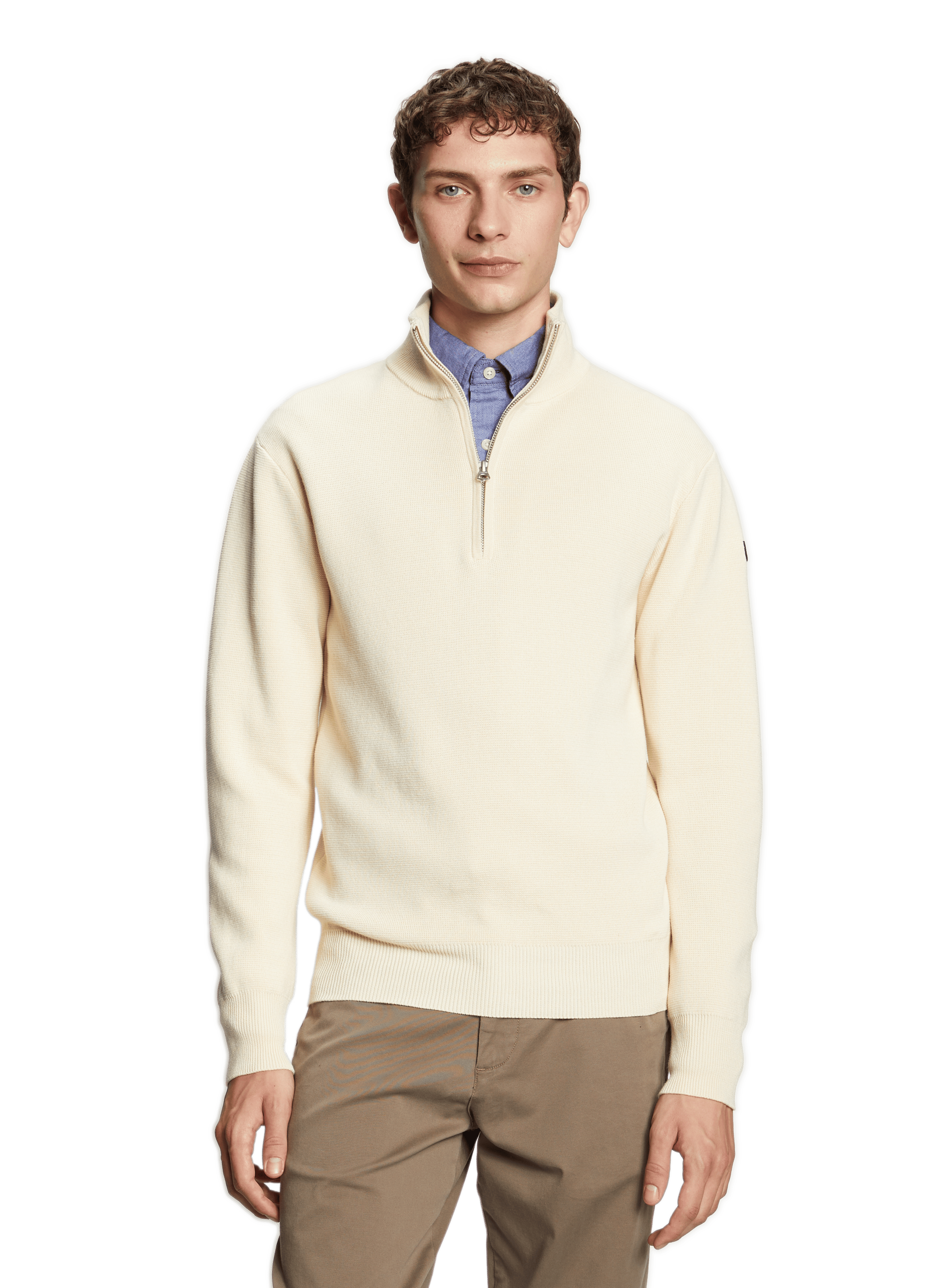 Pull en coton SCHOTT Blanc