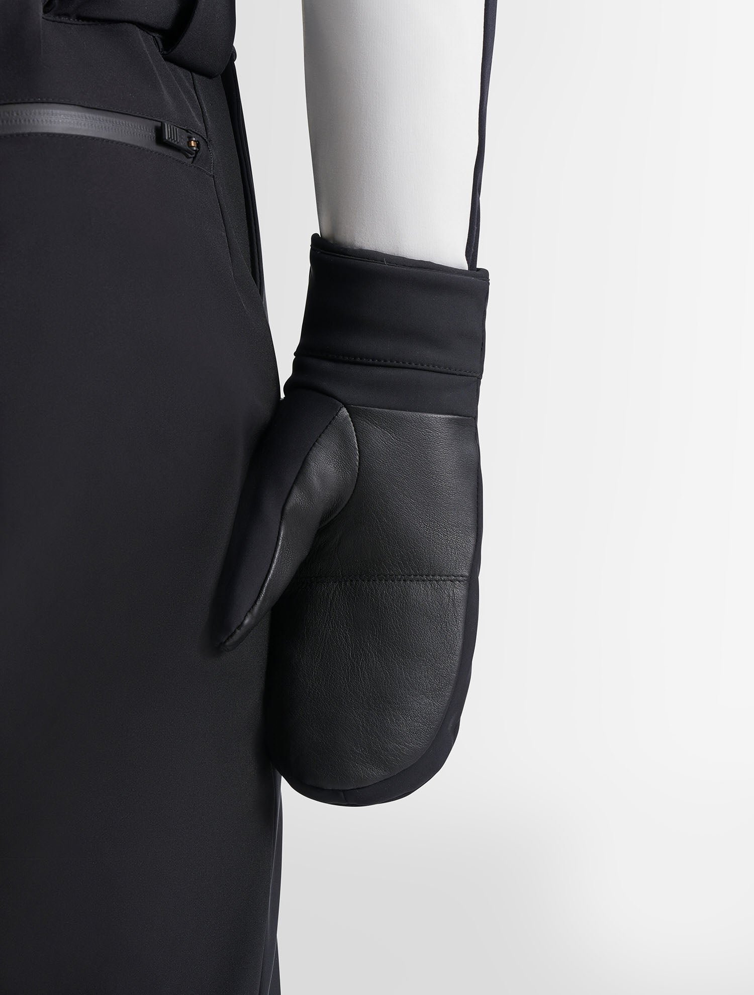 Moufles de ski glacier mitten polyester FUSALP Noir