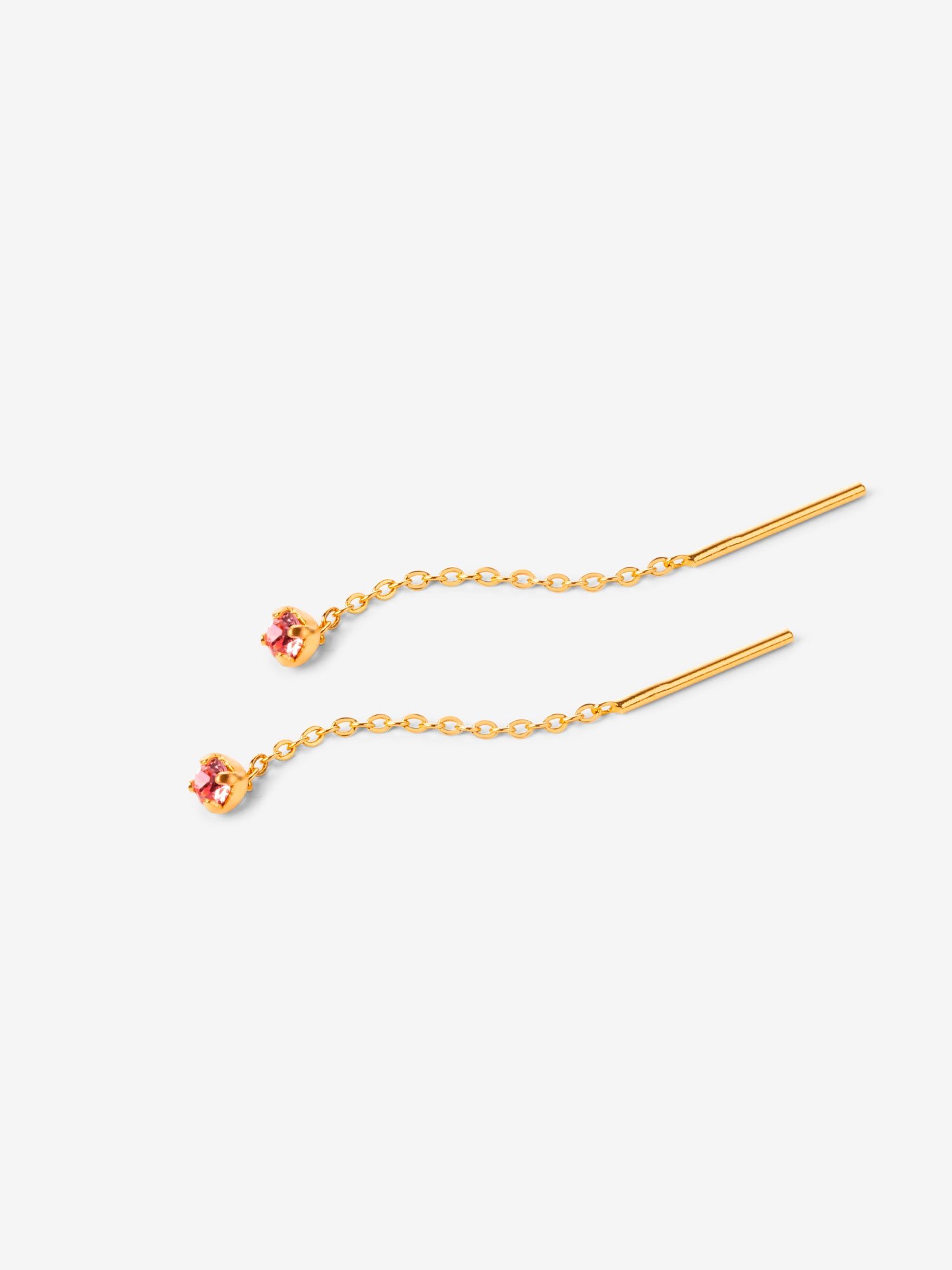 Paire de boucles d'oreilles marius cristaux  Rose