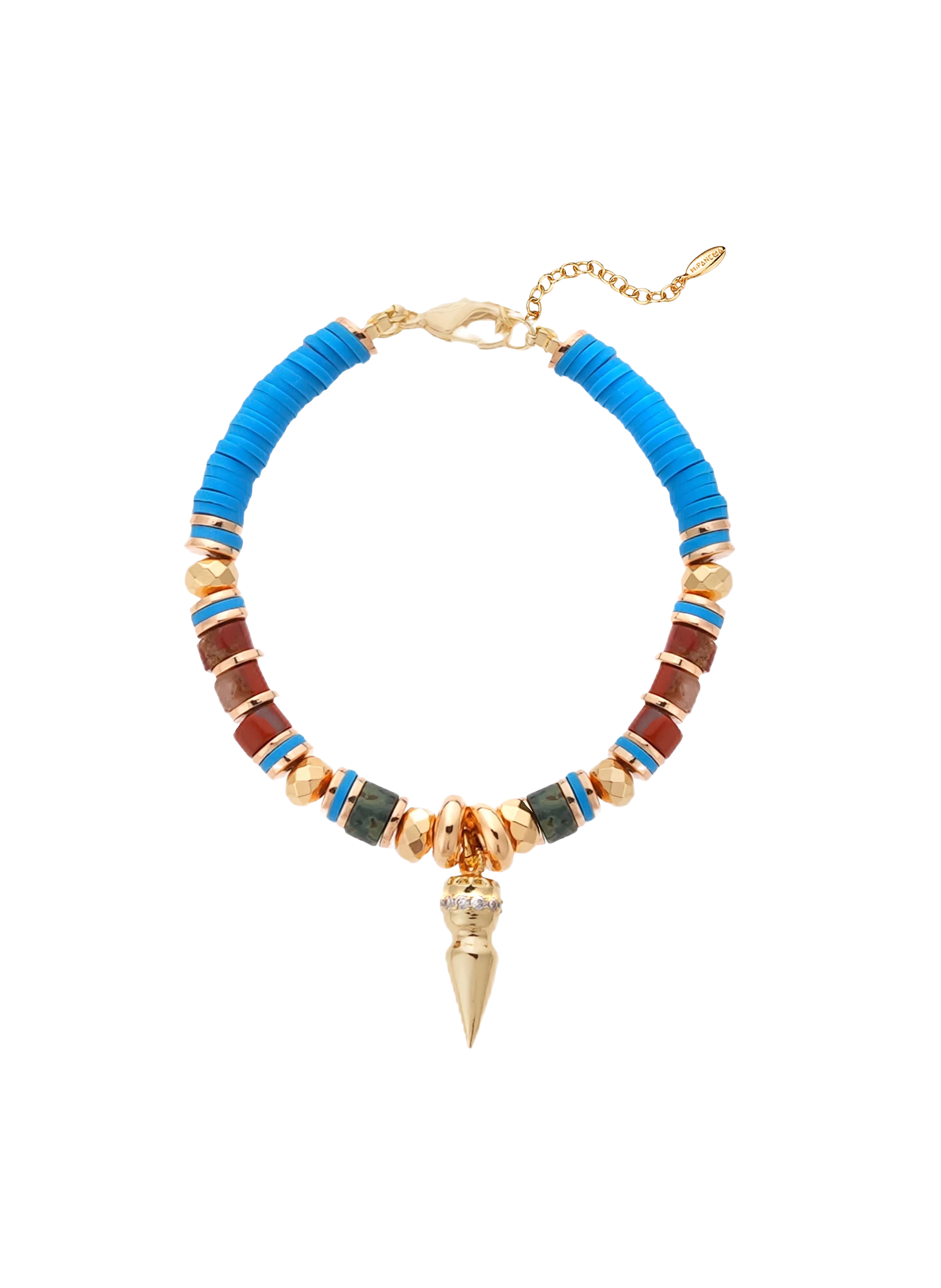 Bracelet avec perles et breloque réglable bangalor HIPANEMA Bleu