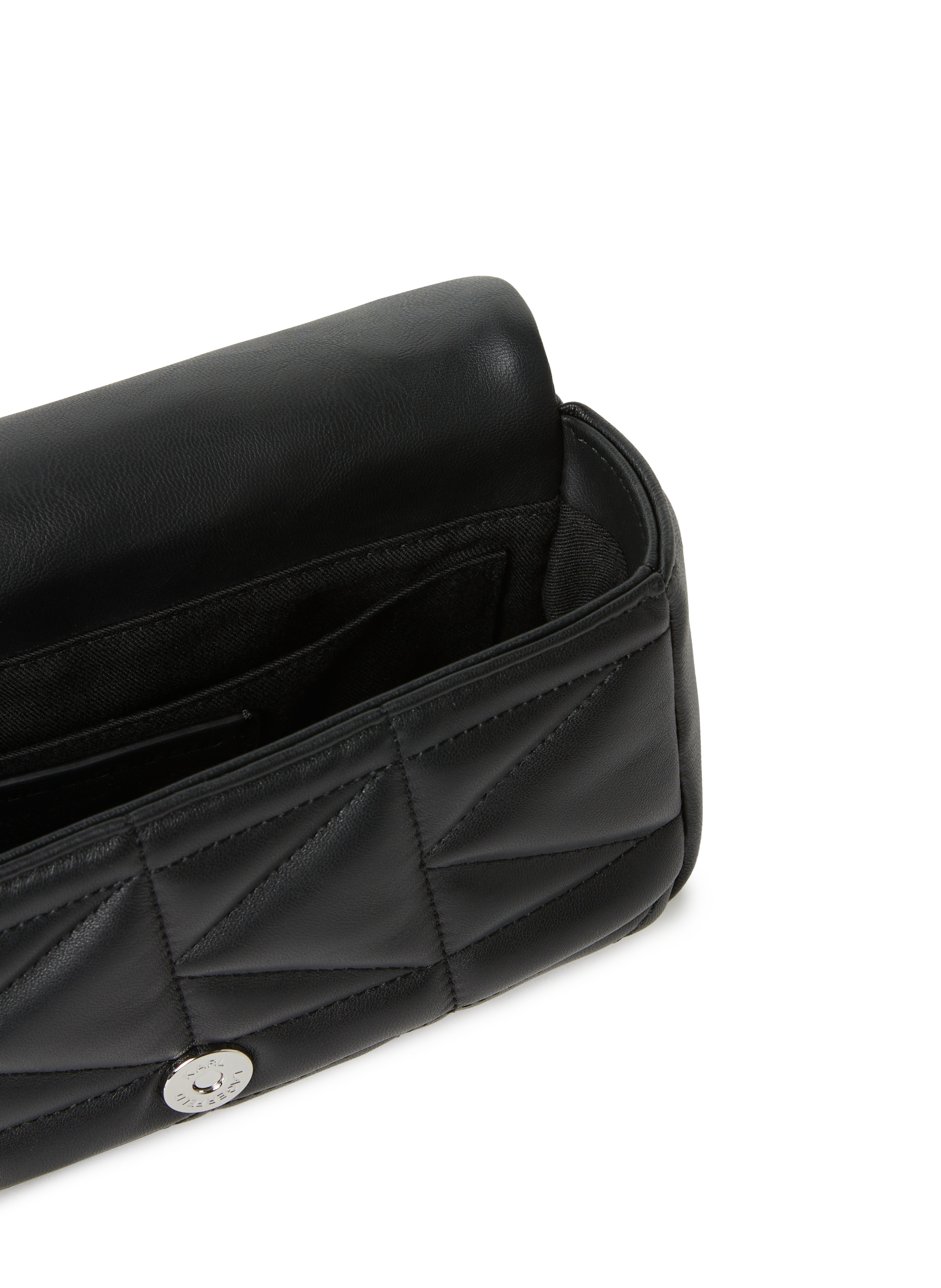 Quilted shoulder bag KARL LAGERFELD Black