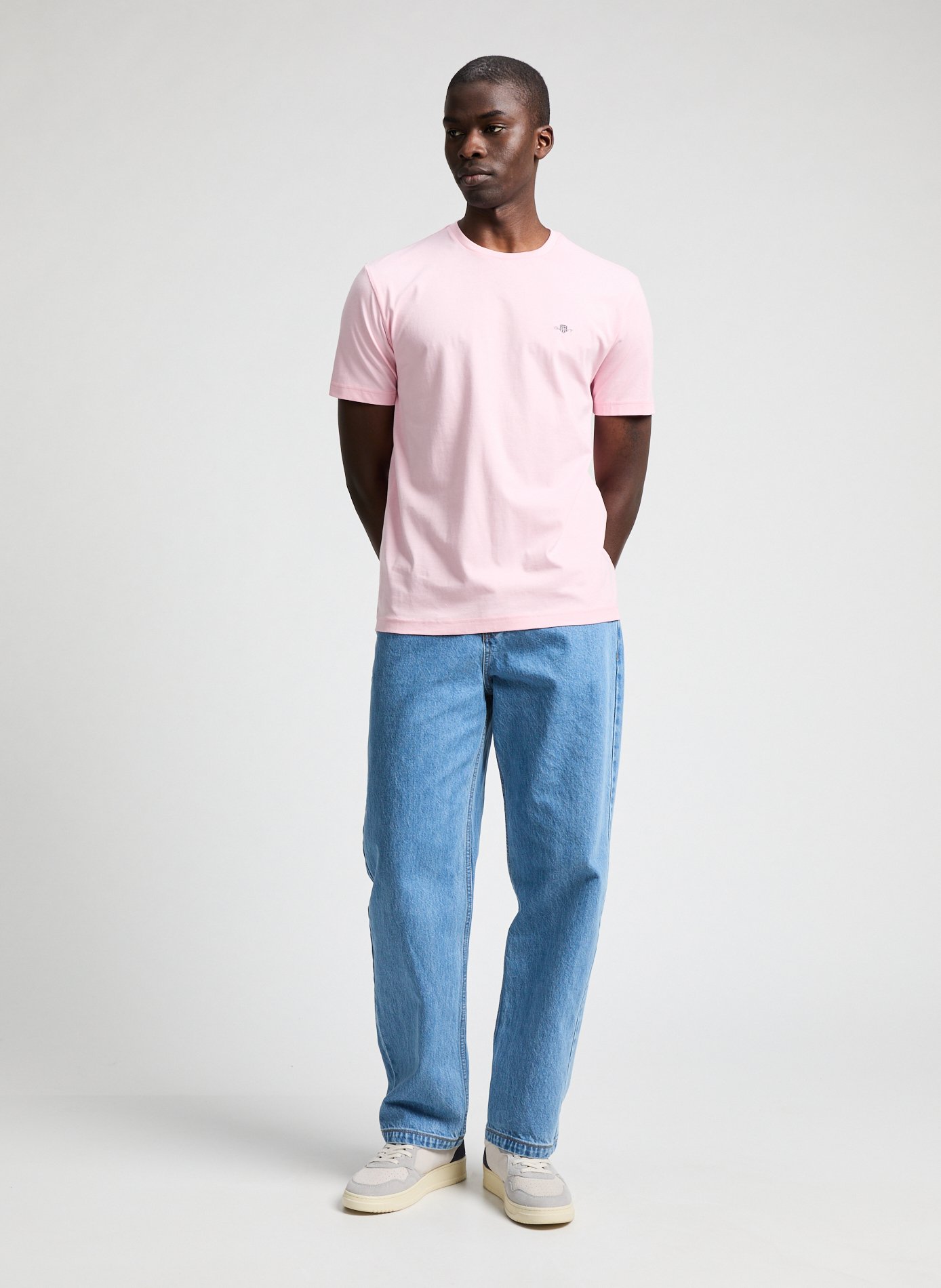 Plain Cotton T-shirt GANT Pink