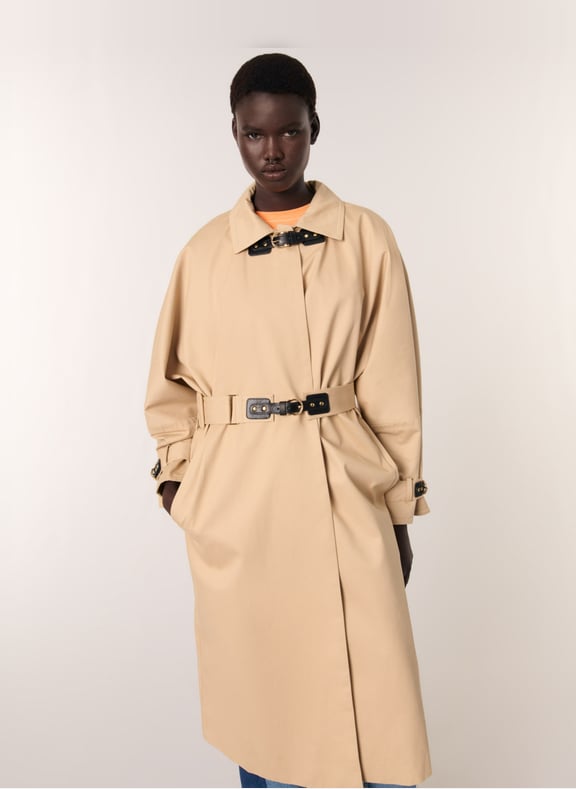 Trench oversize en coton Beige by MAJE MAJE Trench oversize en coton Beige