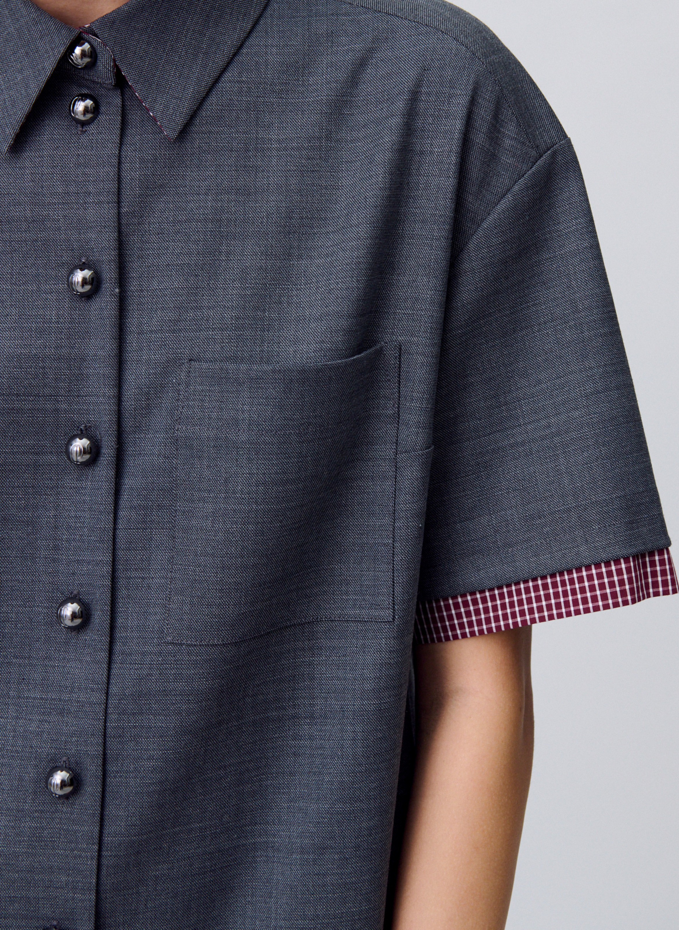 Robe courte en laine mélangéz CLAUDIE PIERLOT Gris