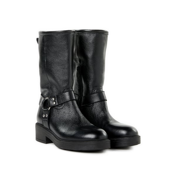 Bottines motardes à talons Darla en cuir