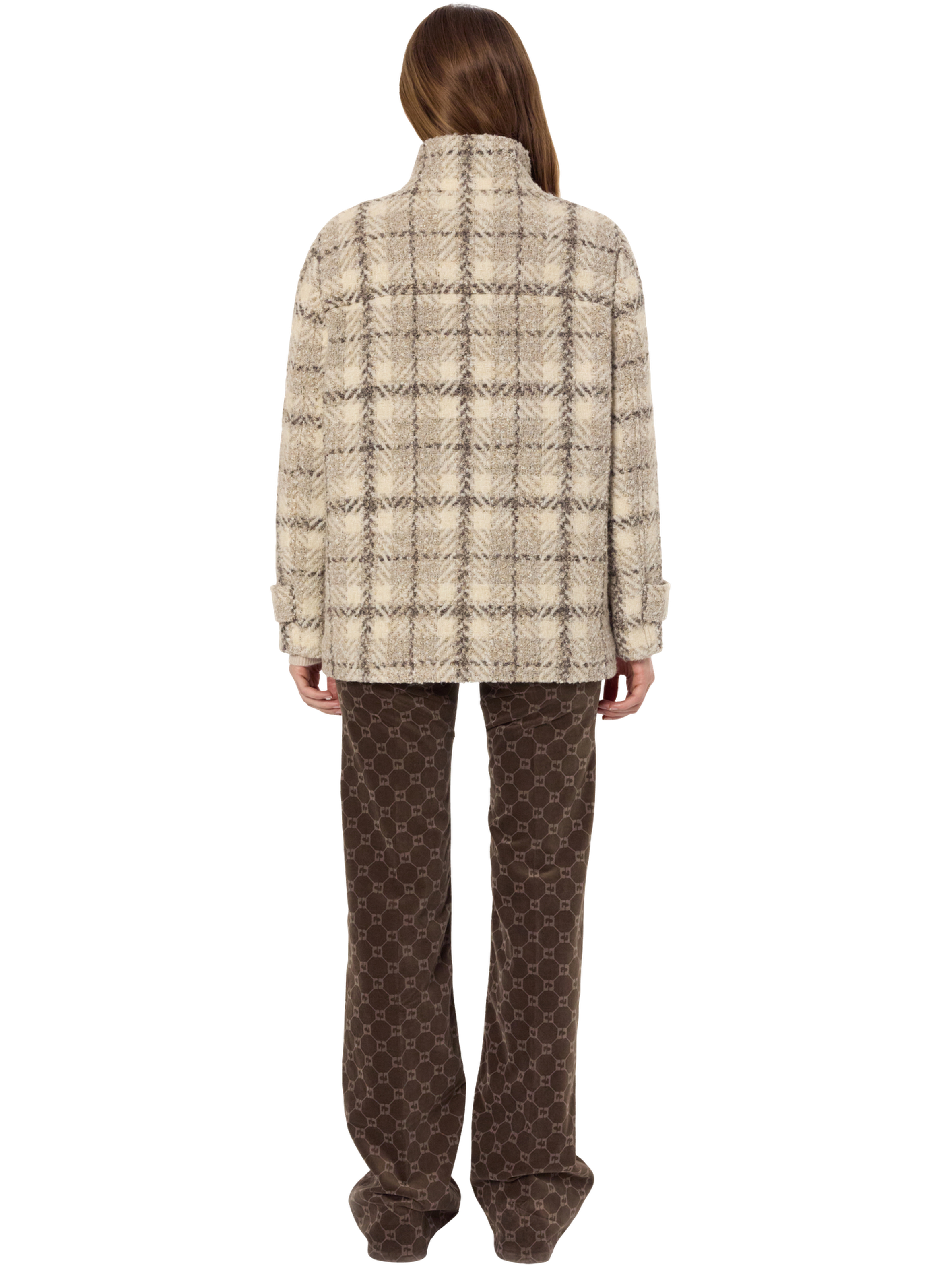 Manteau court à carreaux - manuela GERARD DAREL Beige