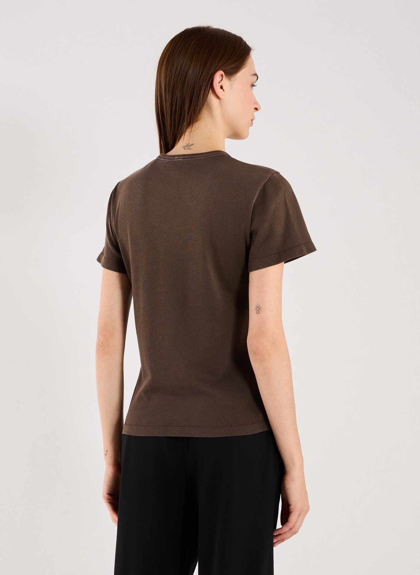 Faded logo t-shirt HELMUT LANG Brown
