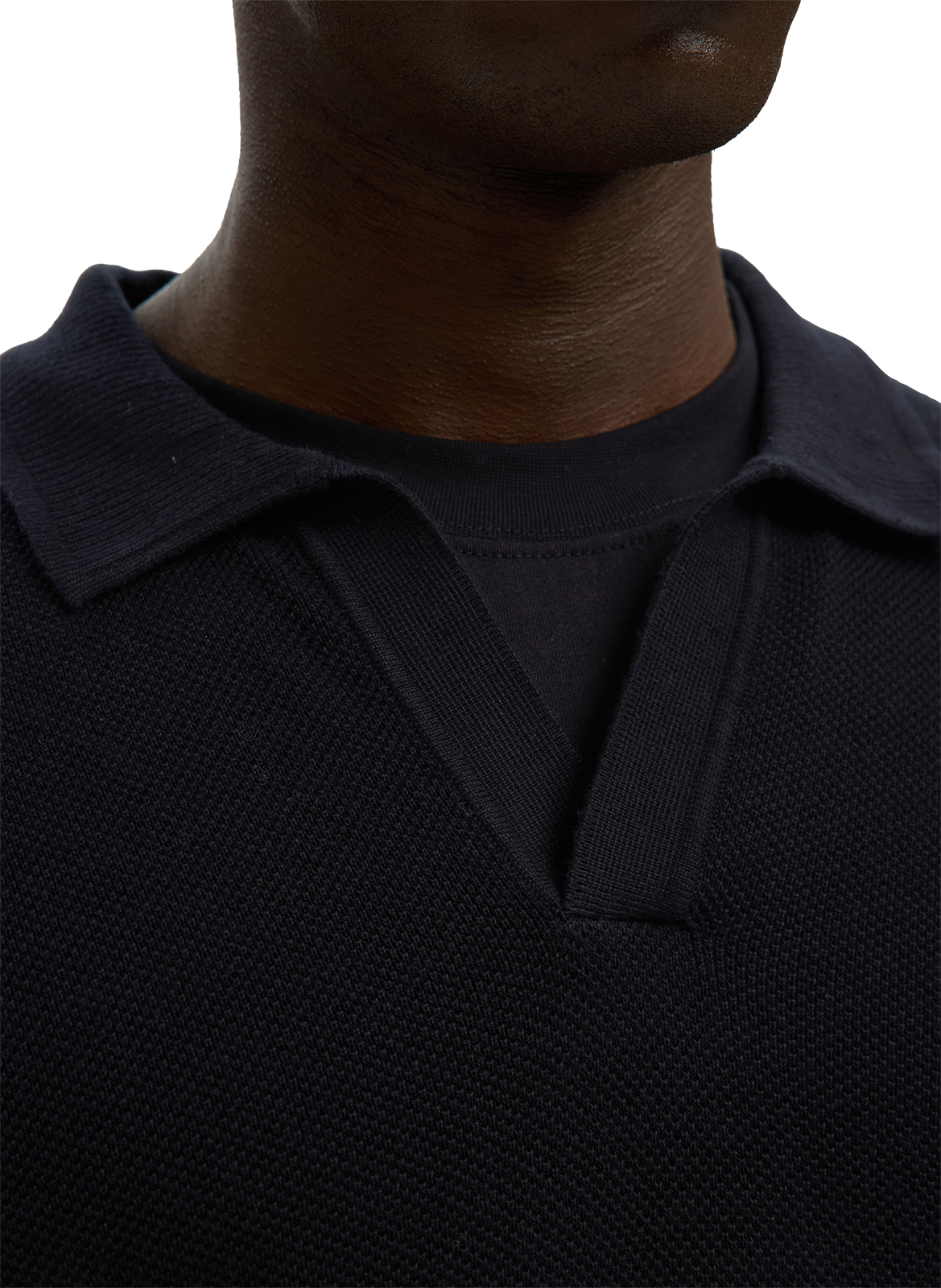 Polo manches courtes en coton biologique SELECTED Noir