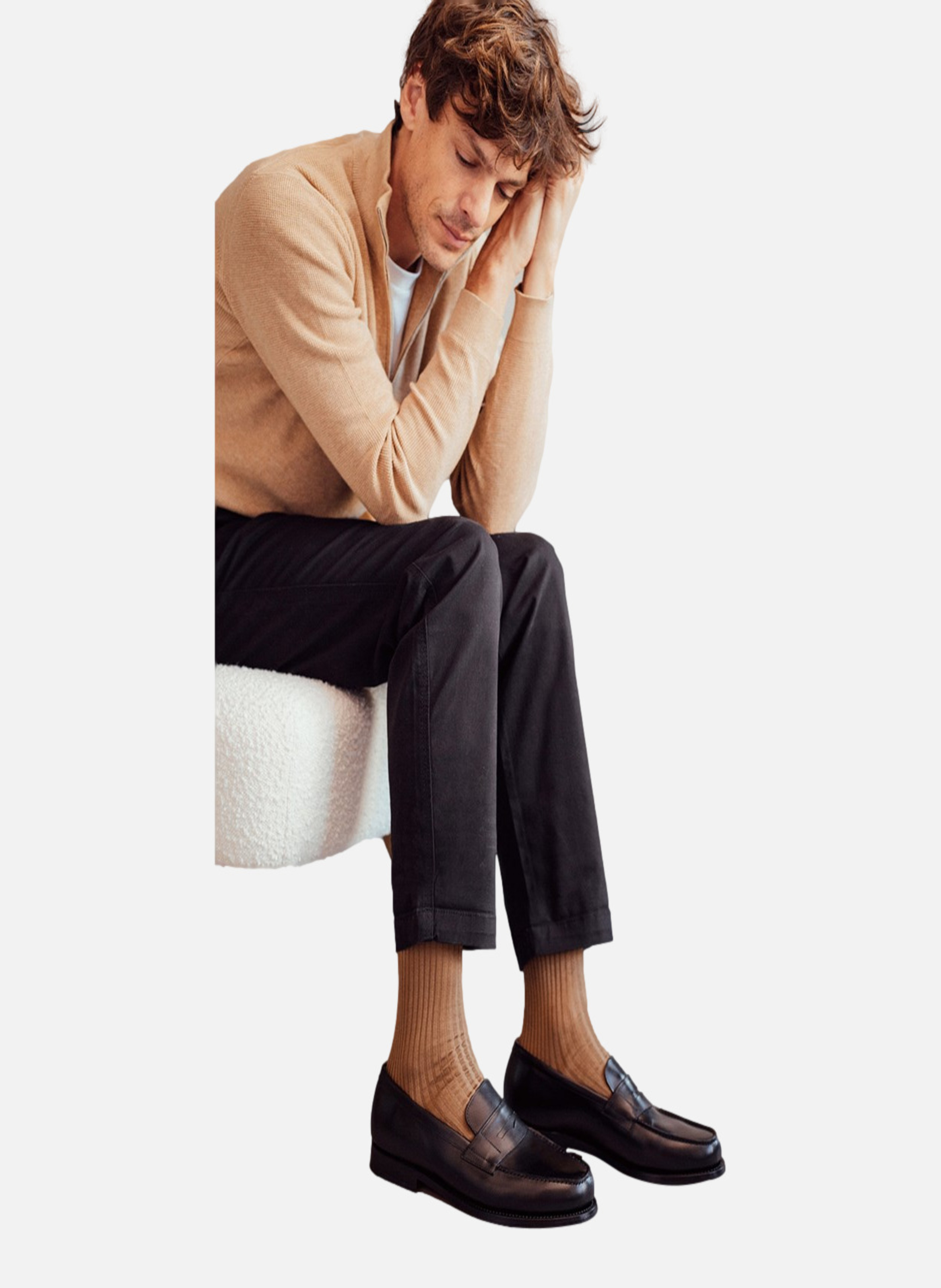 Mocassins cuir college 1986 FINSBURY Noir