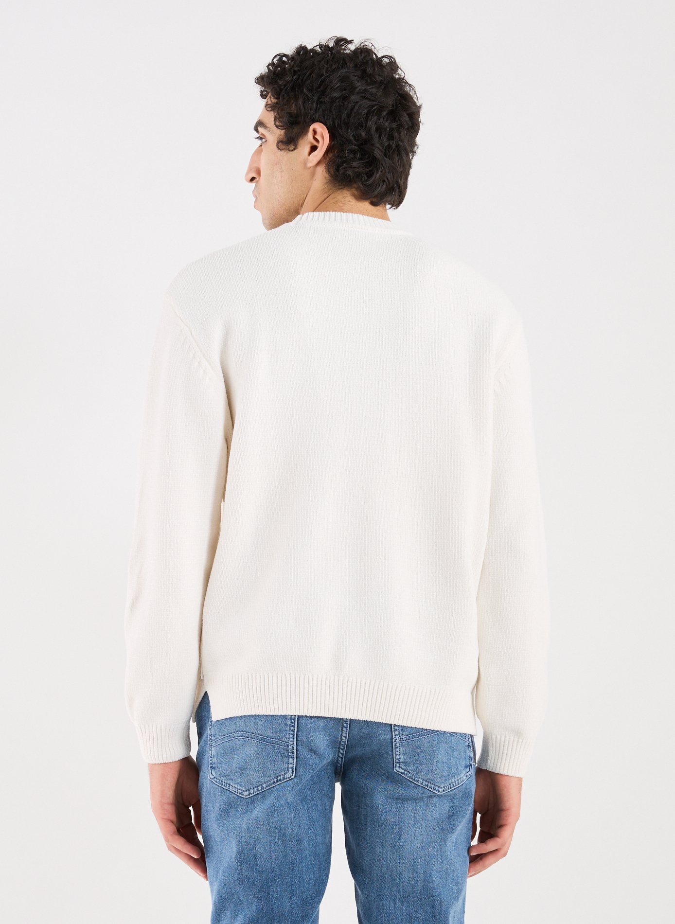 Oversized round neck sweater ARMANI EXCHANGE White