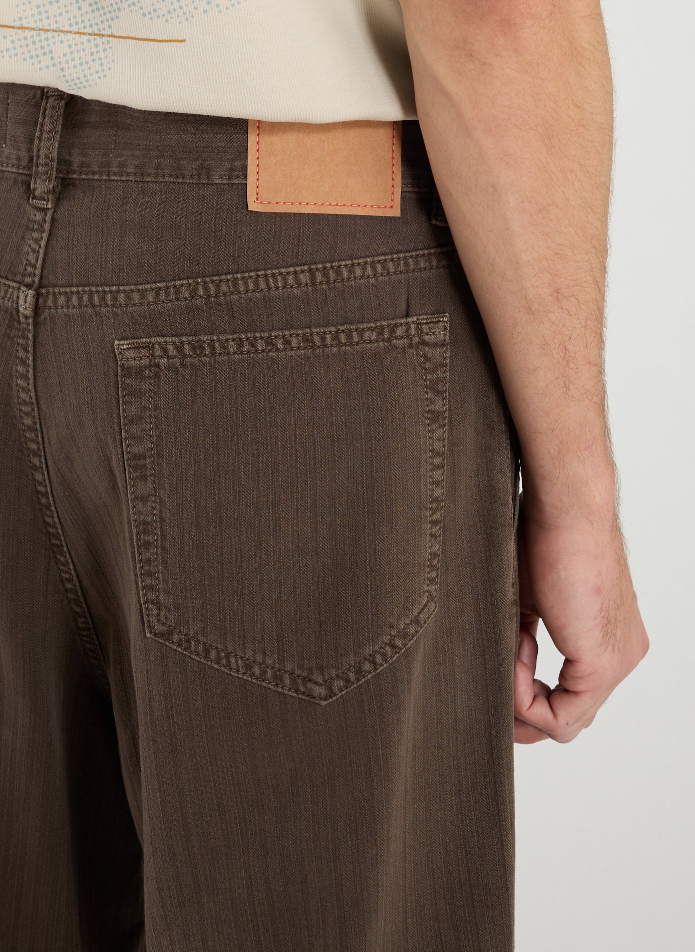 Straight-leg jeans in blended cotton JEANERICA DENIM Brown