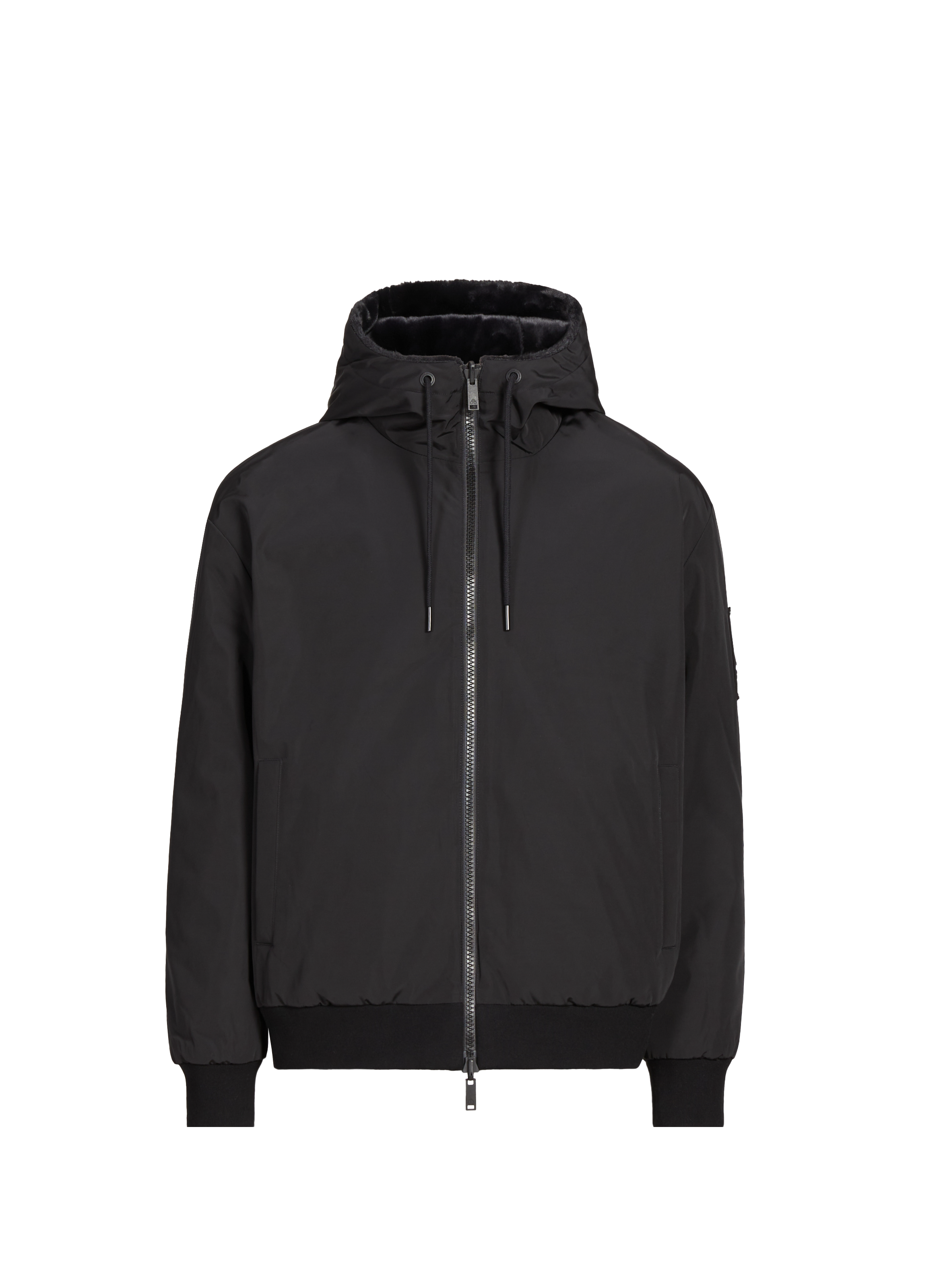 MOOSE KNUCKLES Parka droite Bunny Réversible Roland à capuche Noir