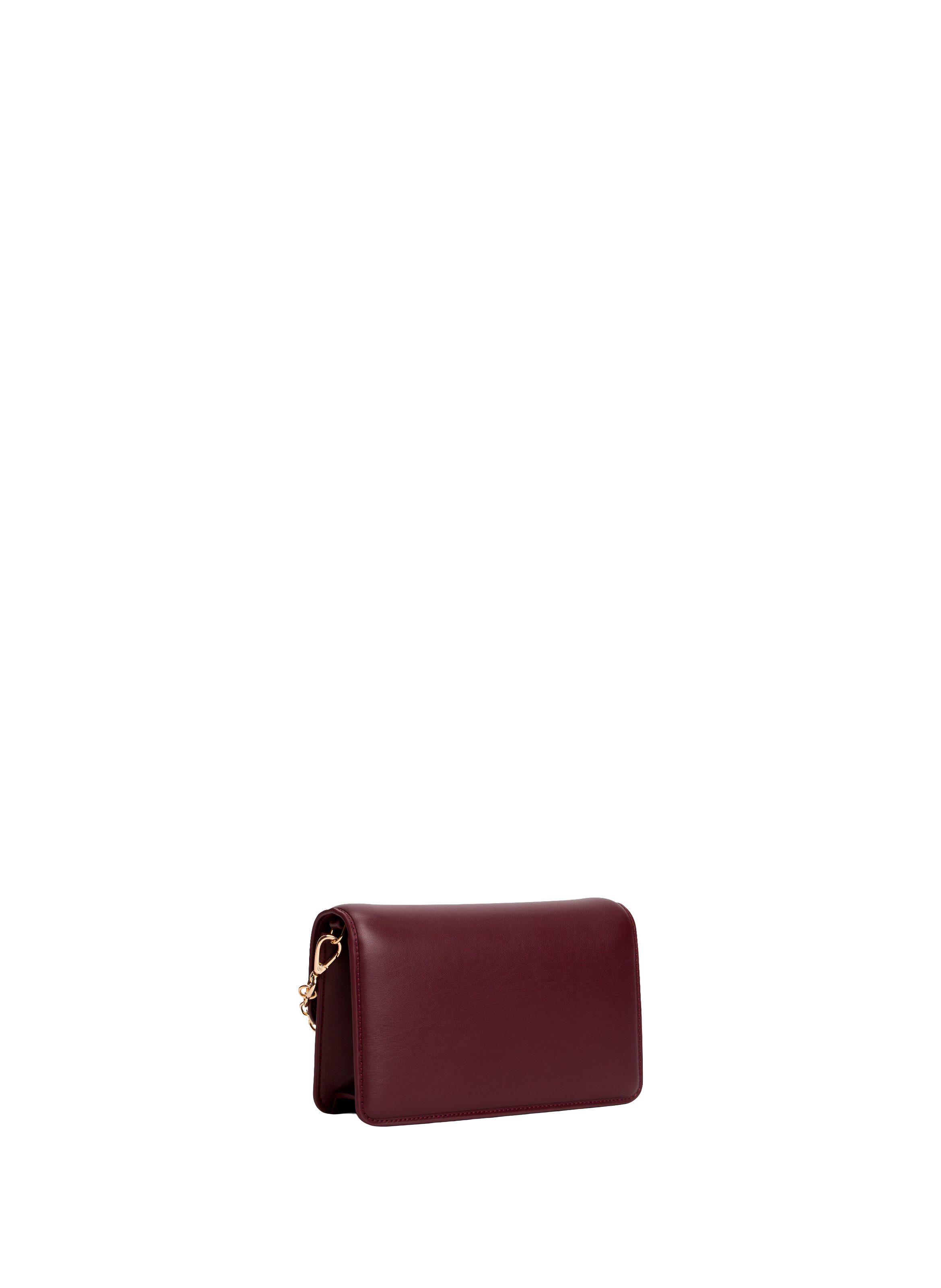 Clutch bag with logoed clasp in faux leather TOMMY HILFIGER Red
