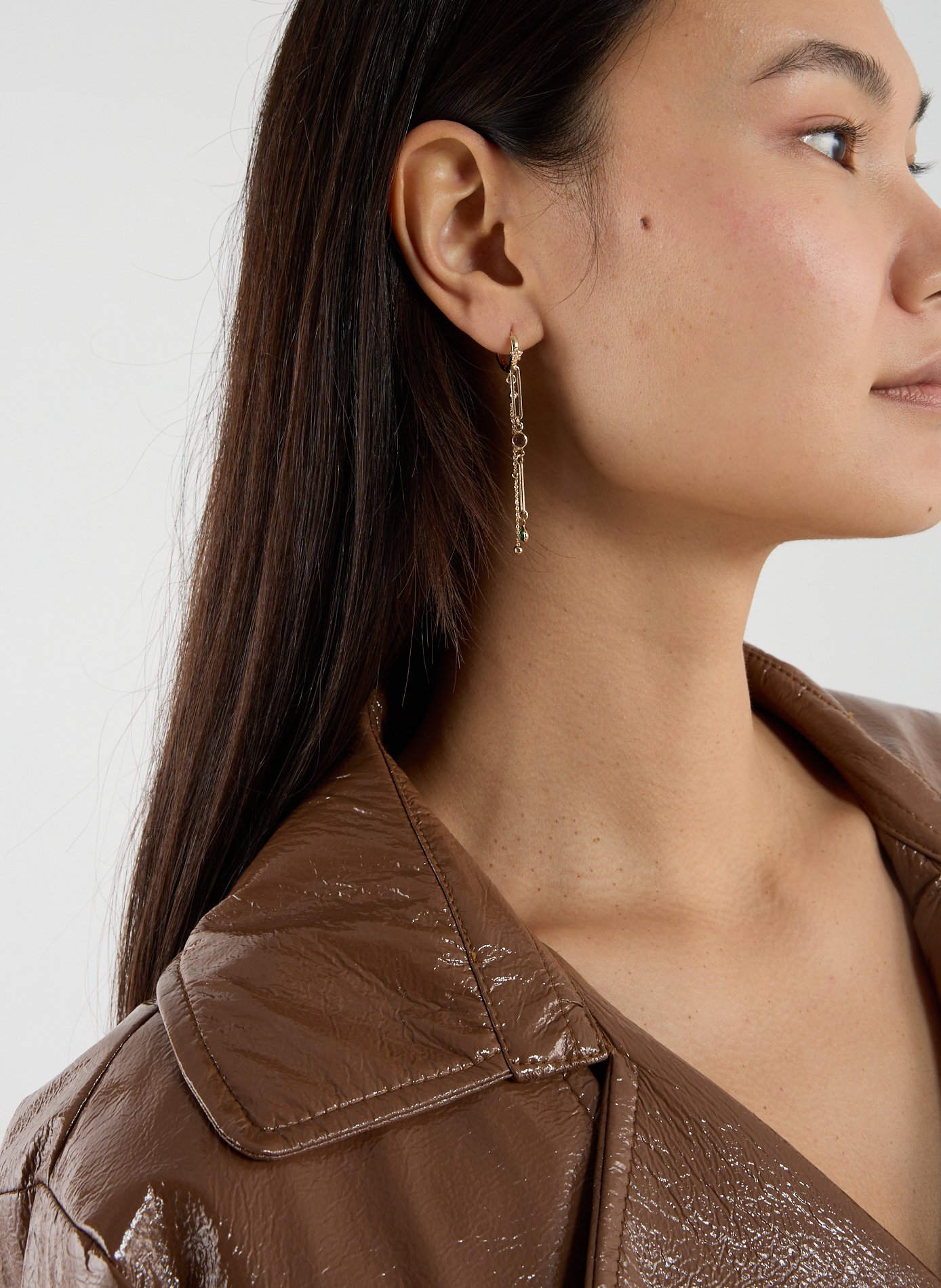 Boucles d'oreilles pendantes AU PRINTEMPS PARIS Doré