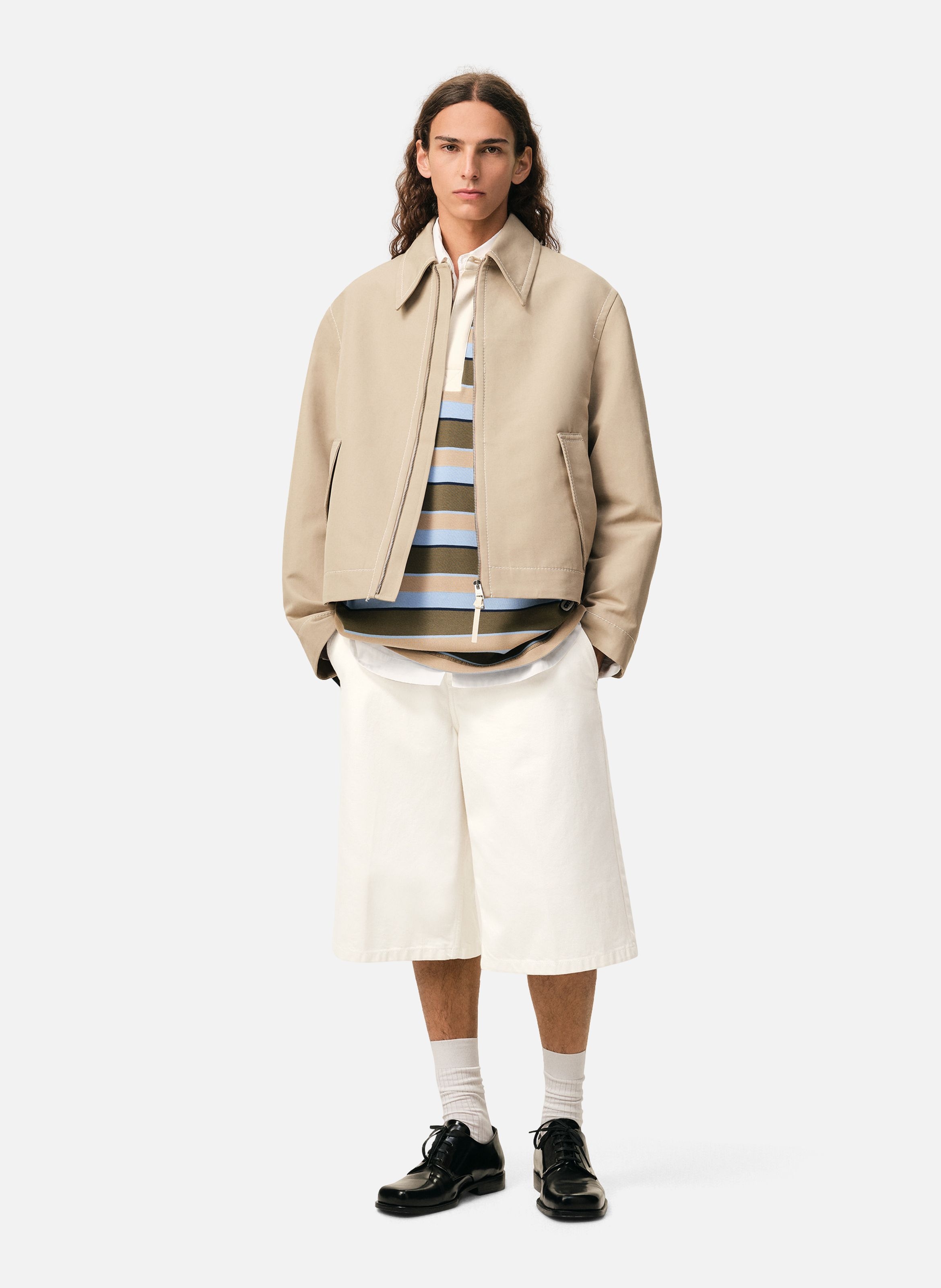 Bermuda loose en coton AMI PARIS Blanc