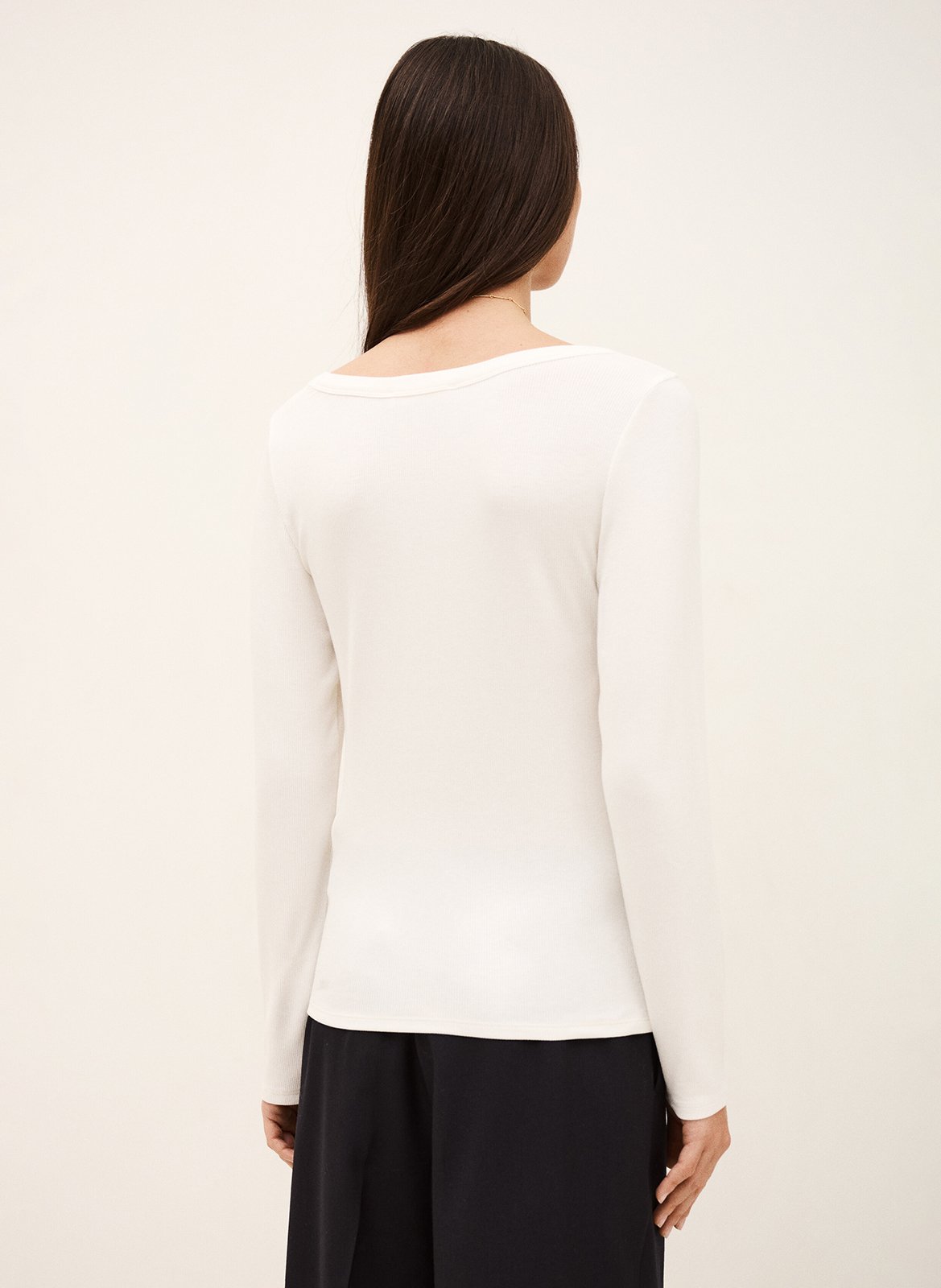 Tee-shirt manches longues côtelé uni luisa BA&SH Beige