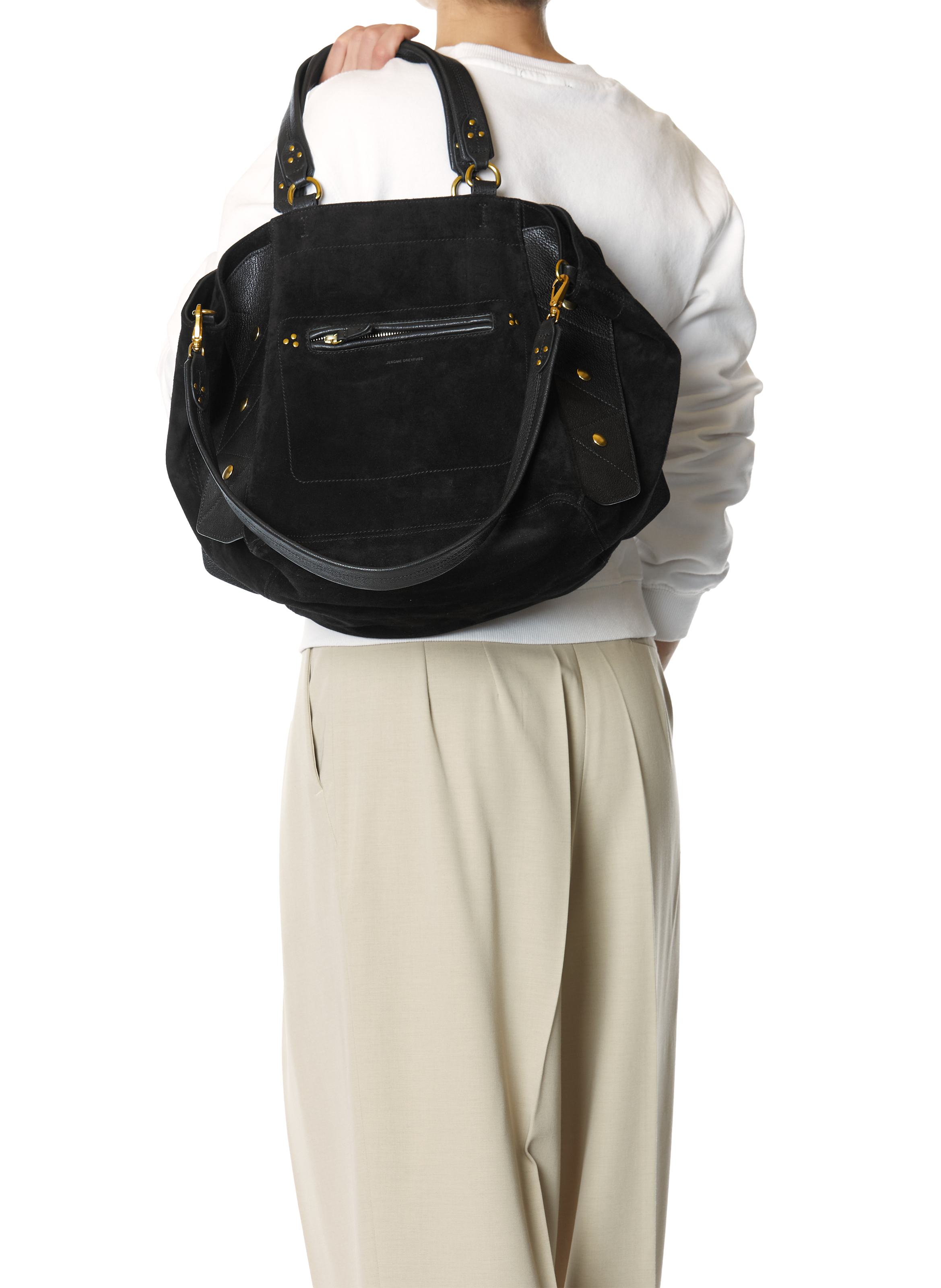 Leather tote bag  JÉRÔME DREYFUSS Black