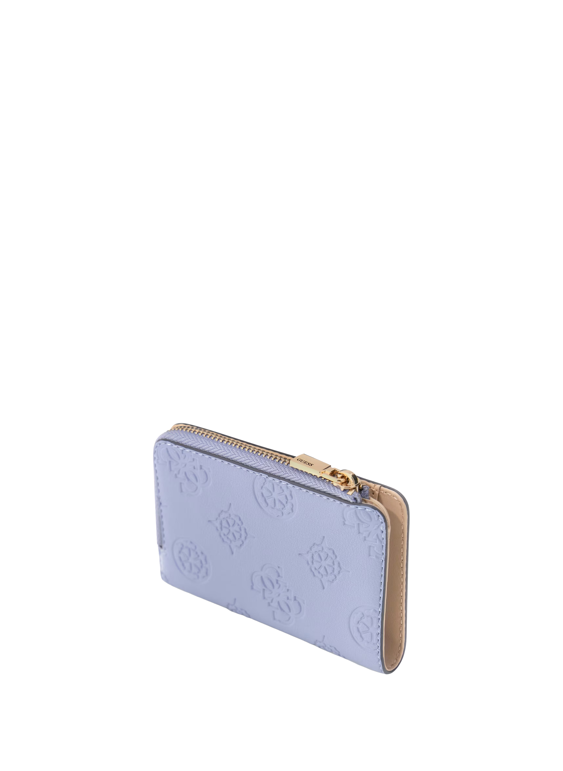 Porte-monnaie monogrammé effet cuir Bleu