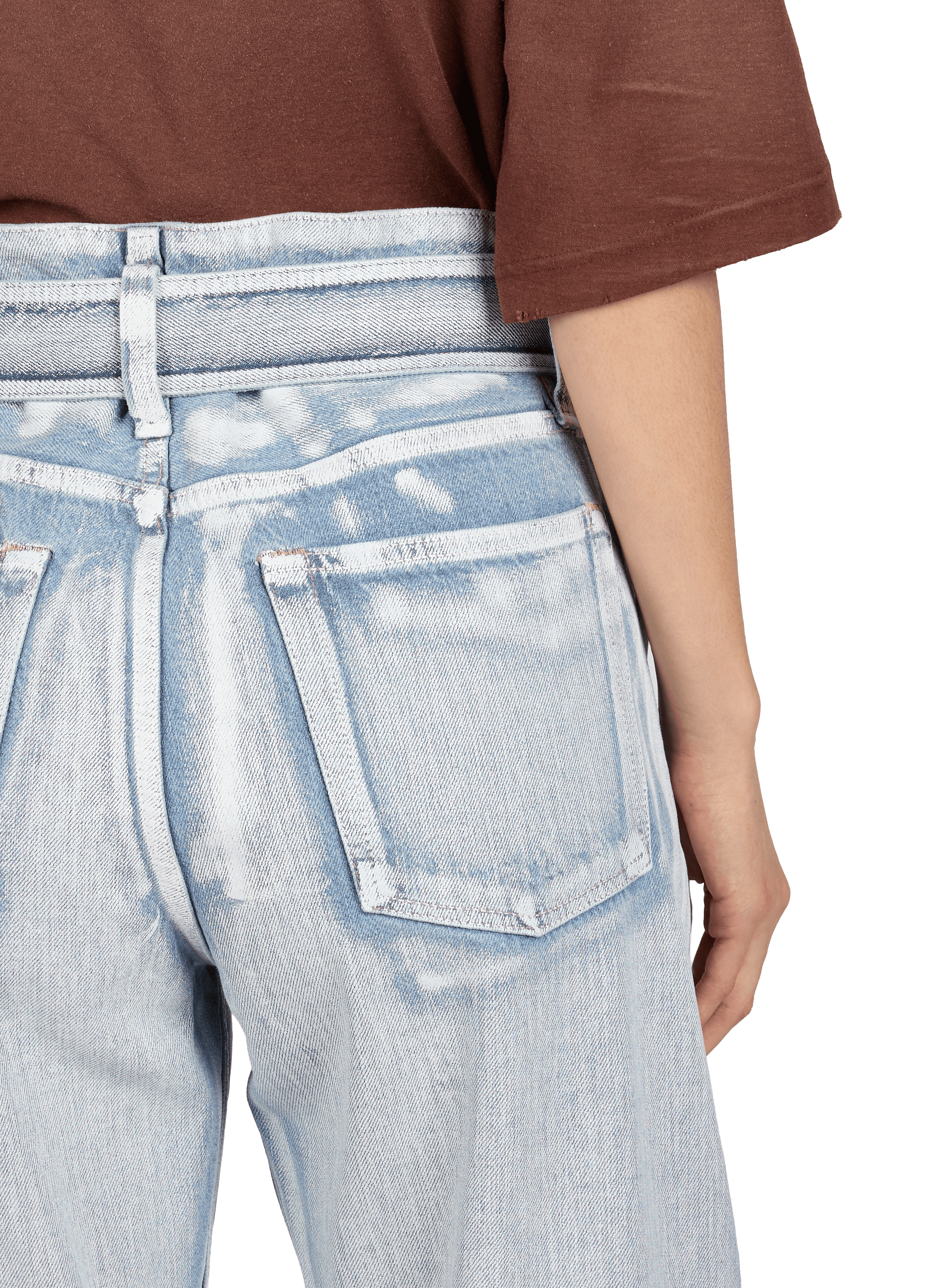 Jeans délavé en coton organique ACNE STUDIOS Multicolore