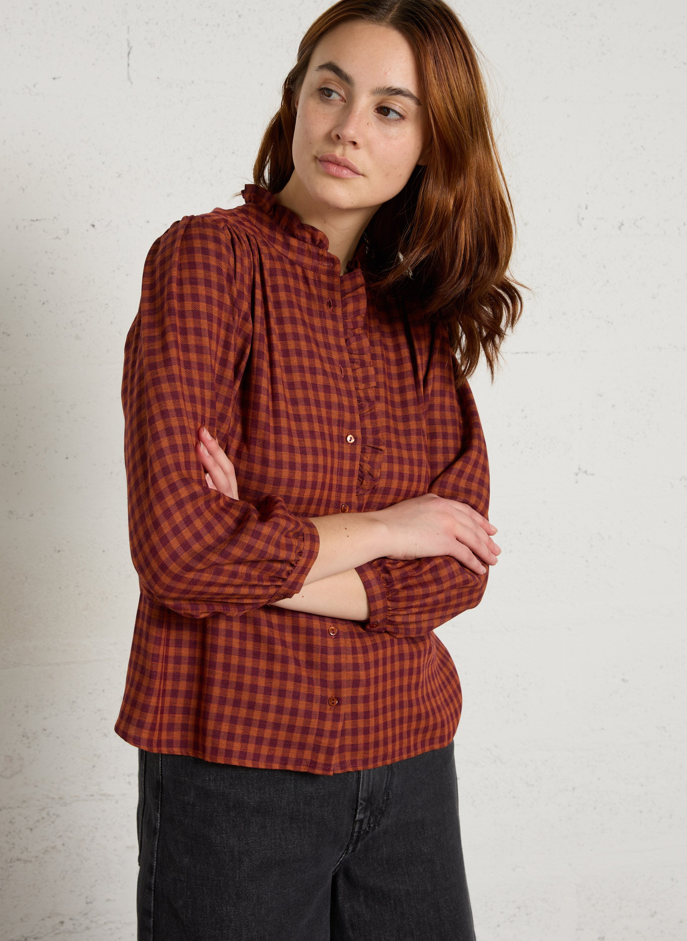 Chemise col rond à carreaux silas MAISON 123 Multicolore