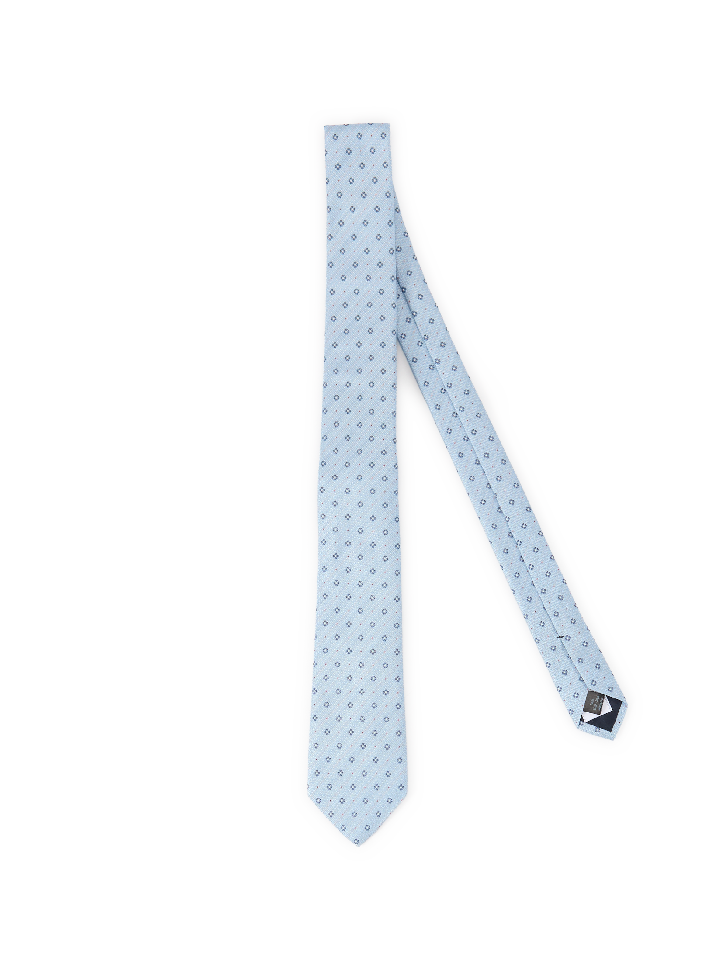 Cravate motif fleuri en soie AU PRINTEMPS PARIS Multicolore