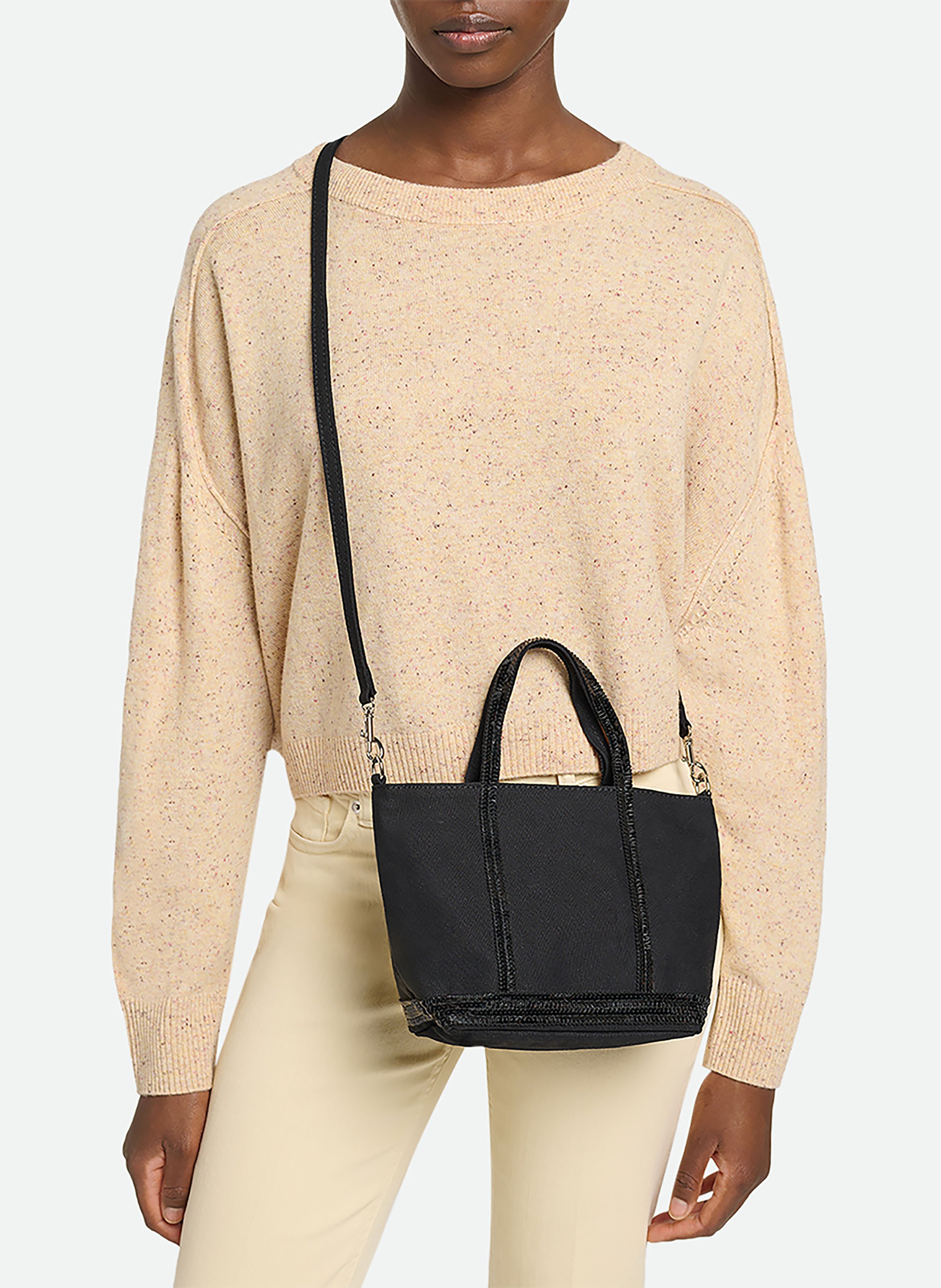 Cabas xs zippé en toile VANESSA BRUNO Noir