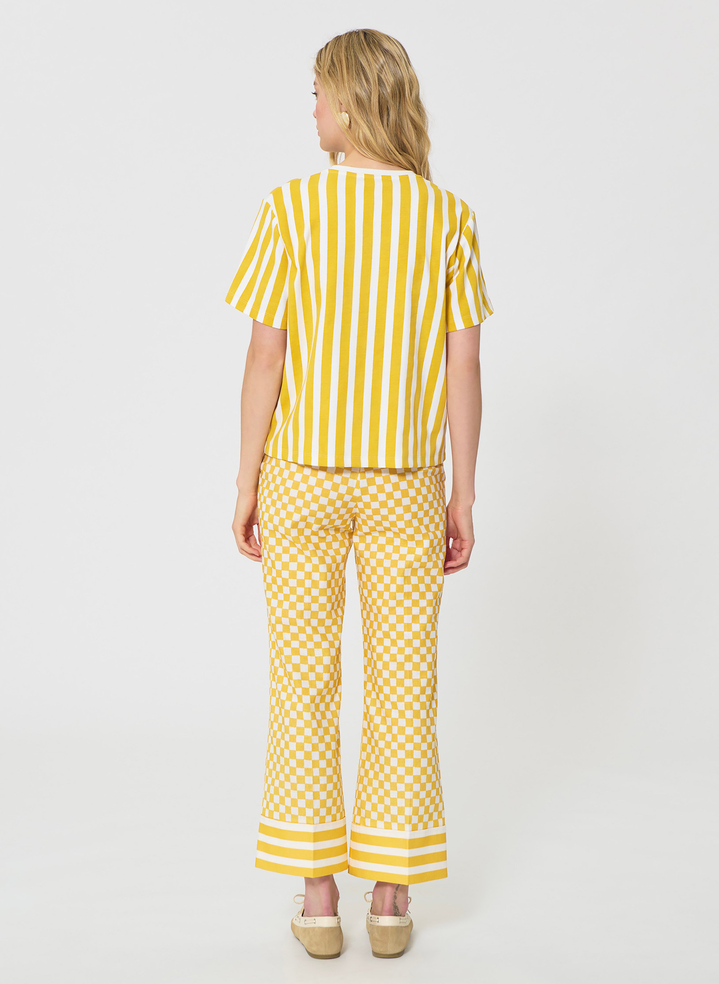 T-shirt tarastripe TARA JARMON Jaune